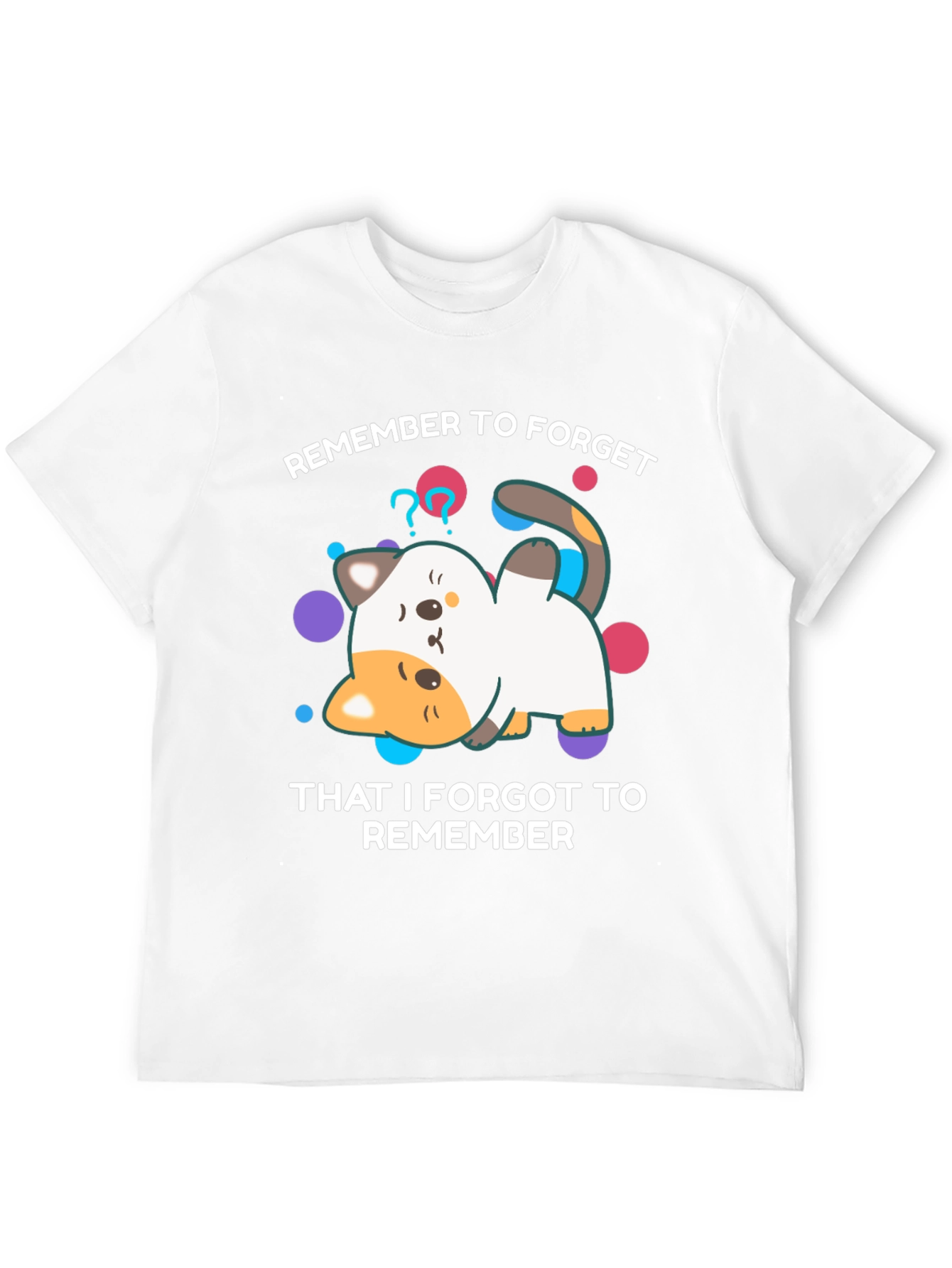 Forgetful Cat T-Shirt - Funny Graphic Tee