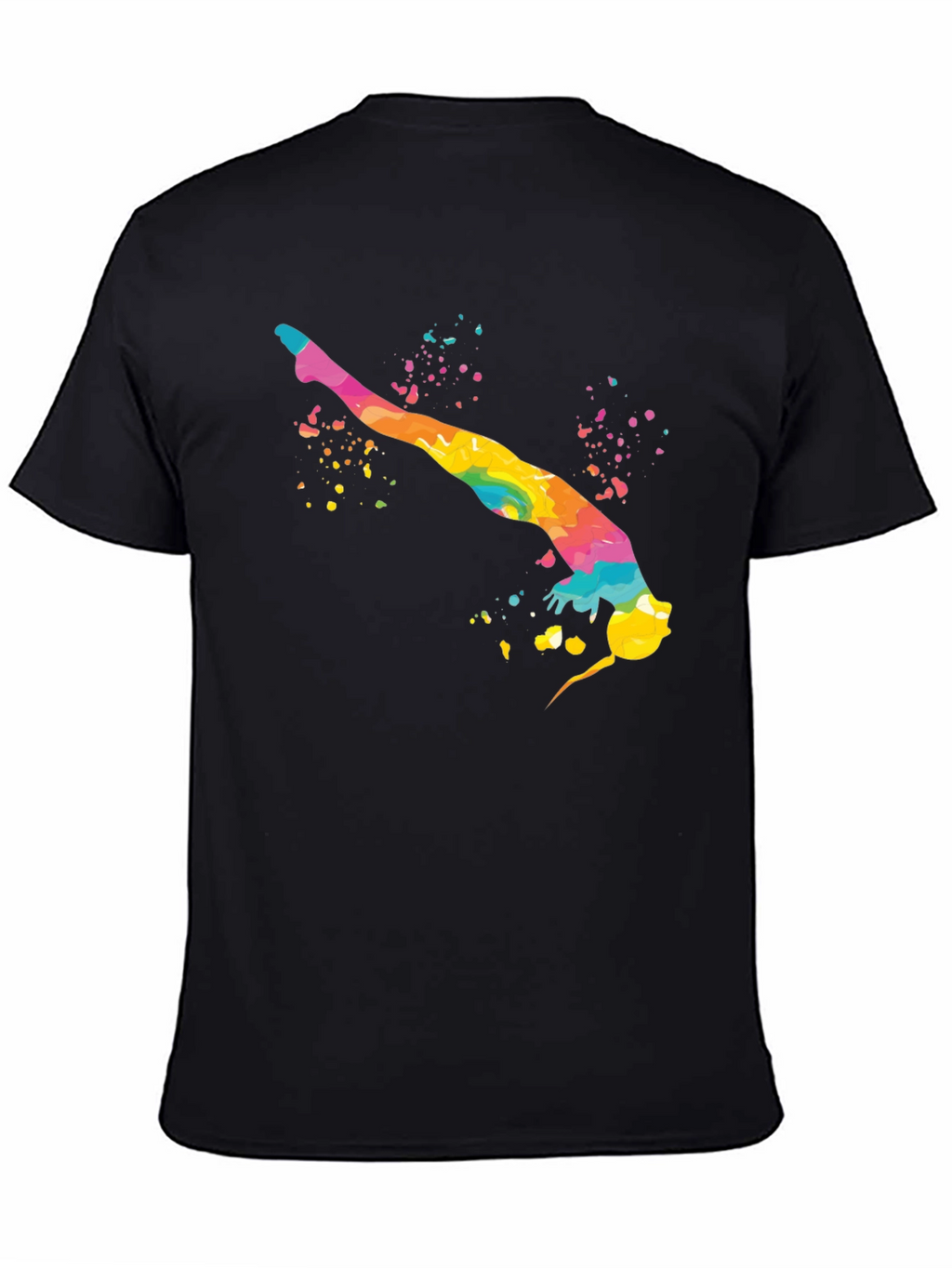 Rainbow Gymnast Black T-Shirt