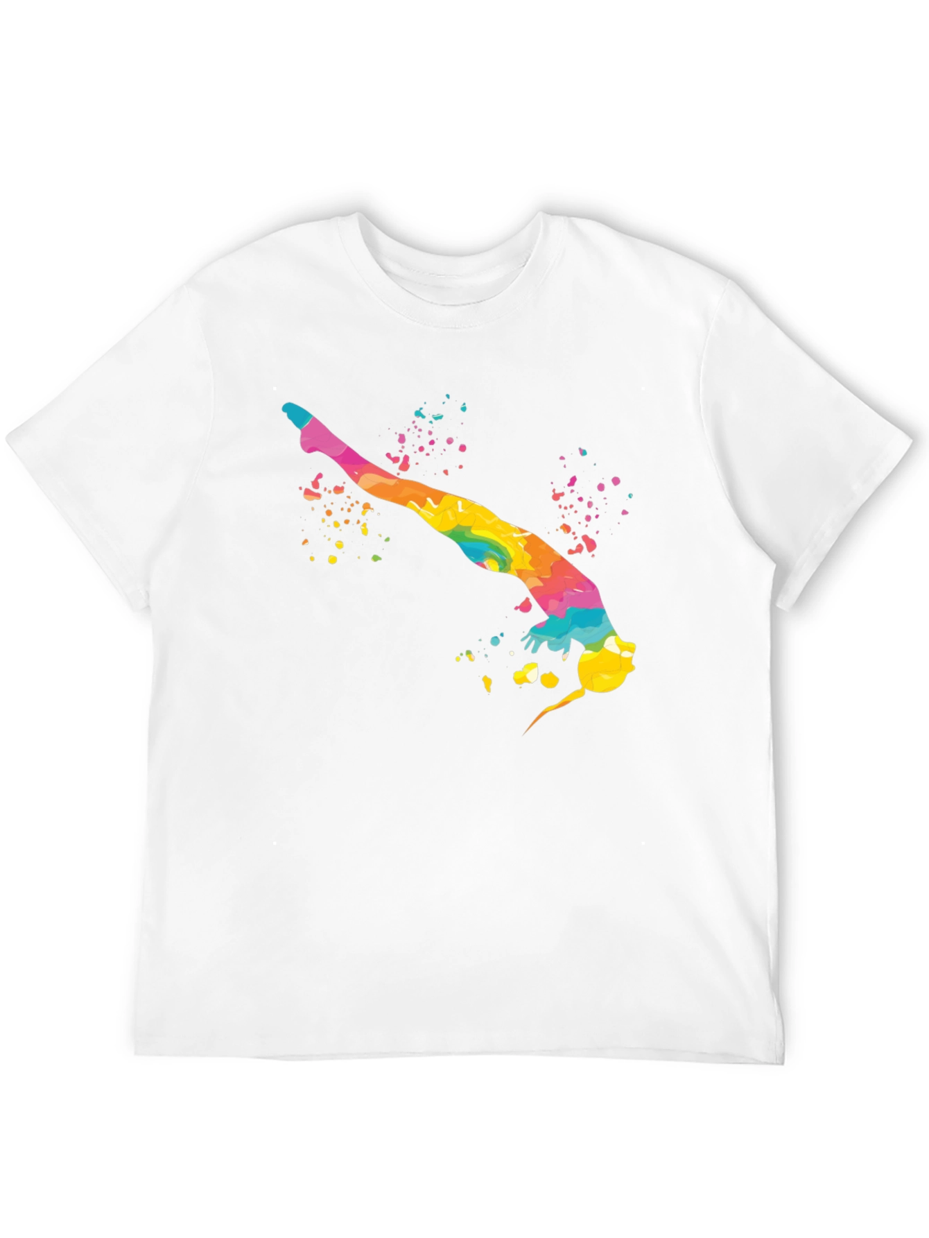 Rainbow Gymnast Black T-Shirt