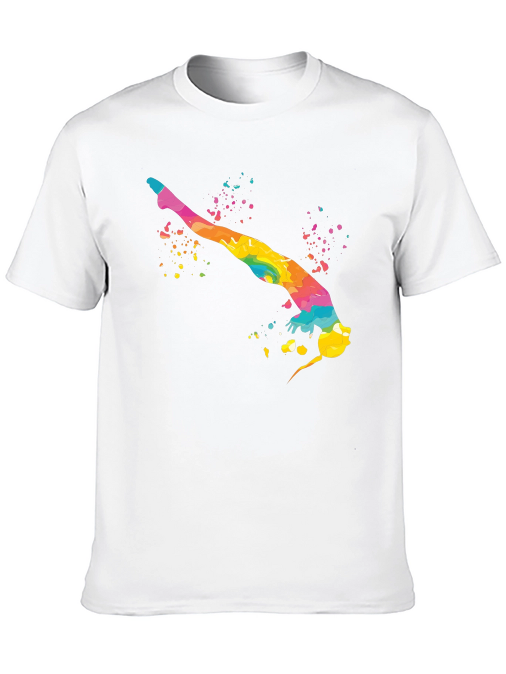 Rainbow Gymnast Black T-Shirt