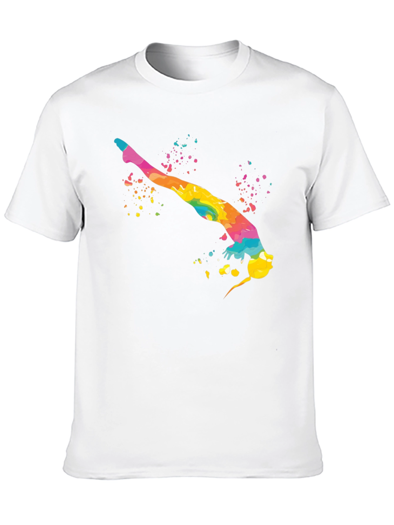 Rainbow Gymnast Black T-Shirt