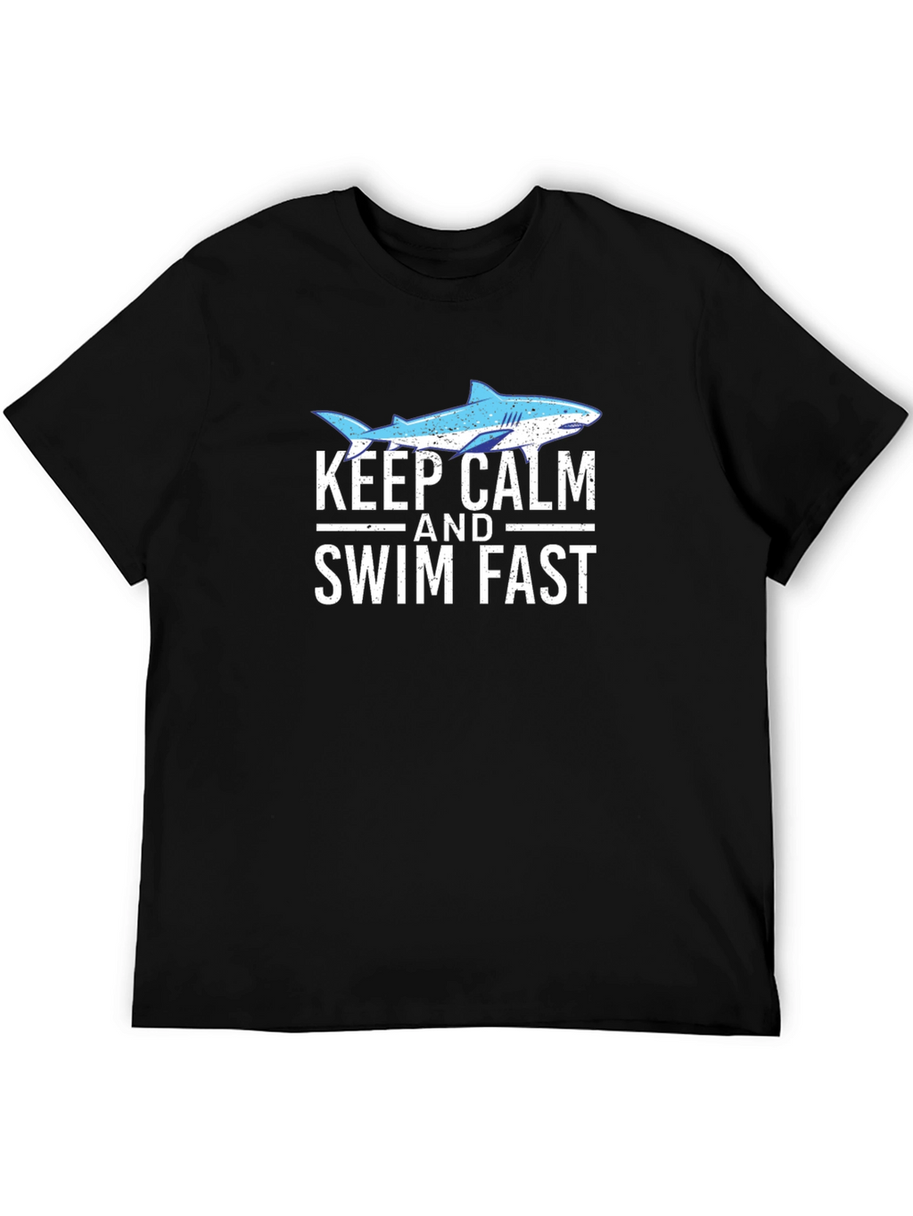 Keep Calm & Swim Fast Shark Graphic Tee