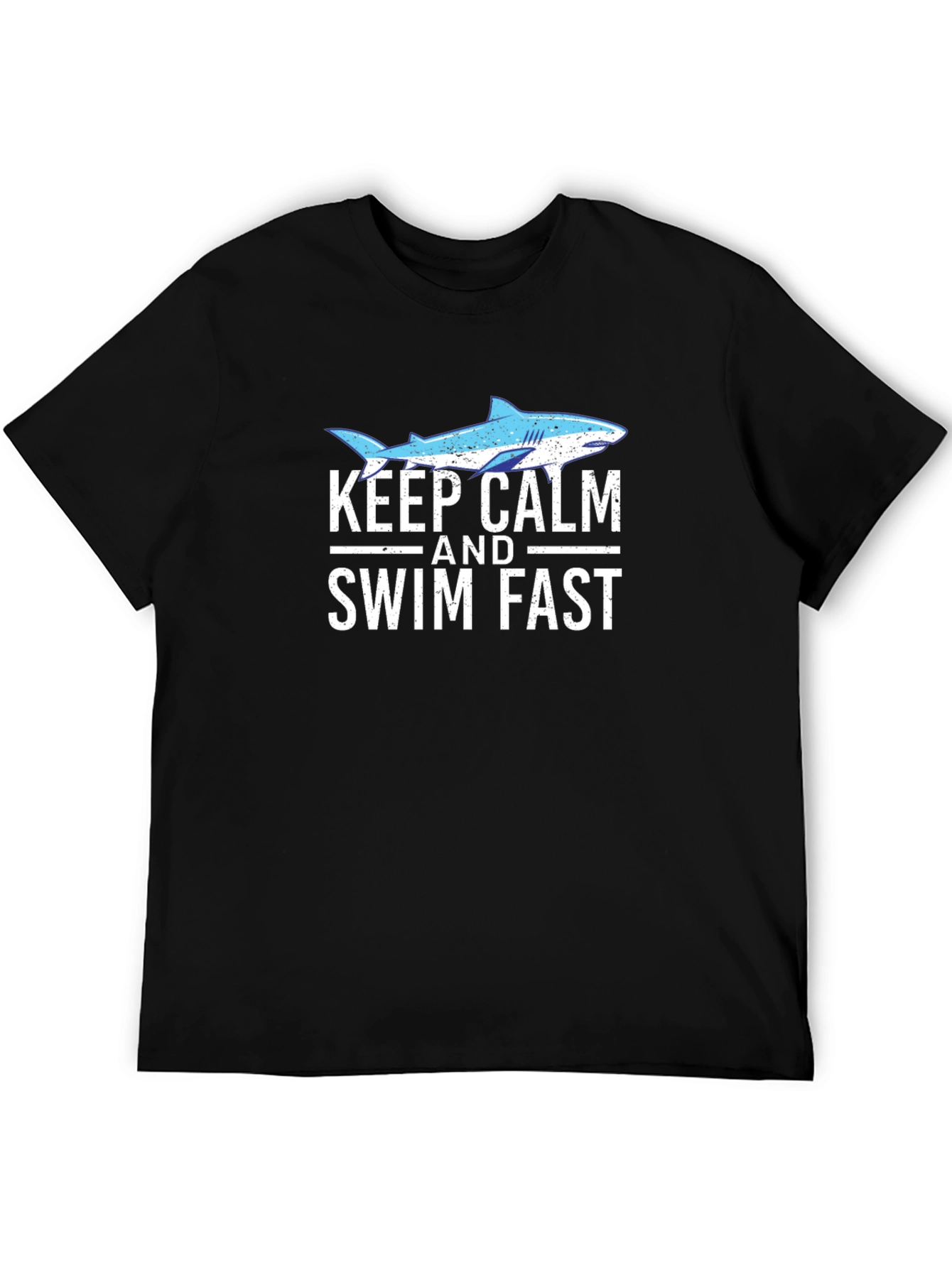 Keep Calm & Swim Fast Shark Graphic Tee