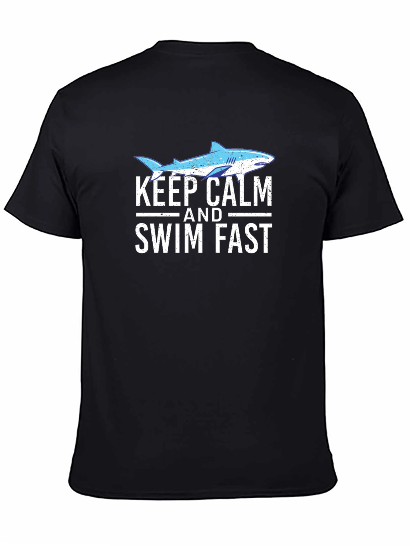 Keep Calm & Swim Fast Shark Graphic Tee