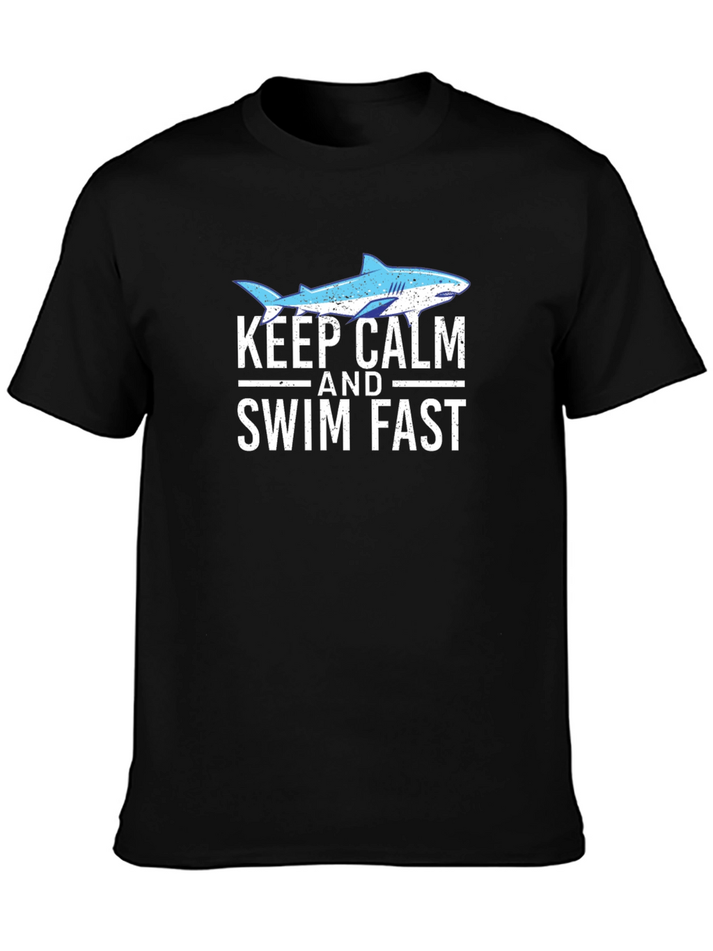 Keep Calm & Swim Fast Shark Graphic Tee