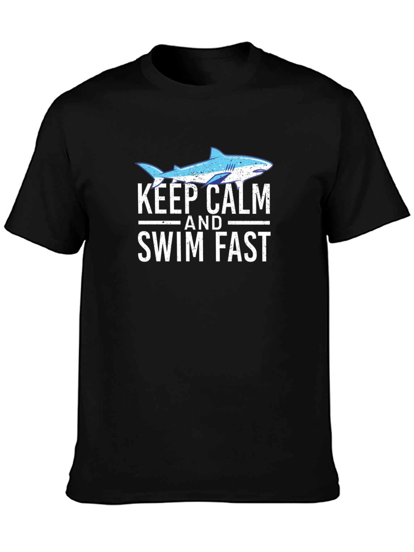 Keep Calm & Swim Fast Shark Graphic Tee