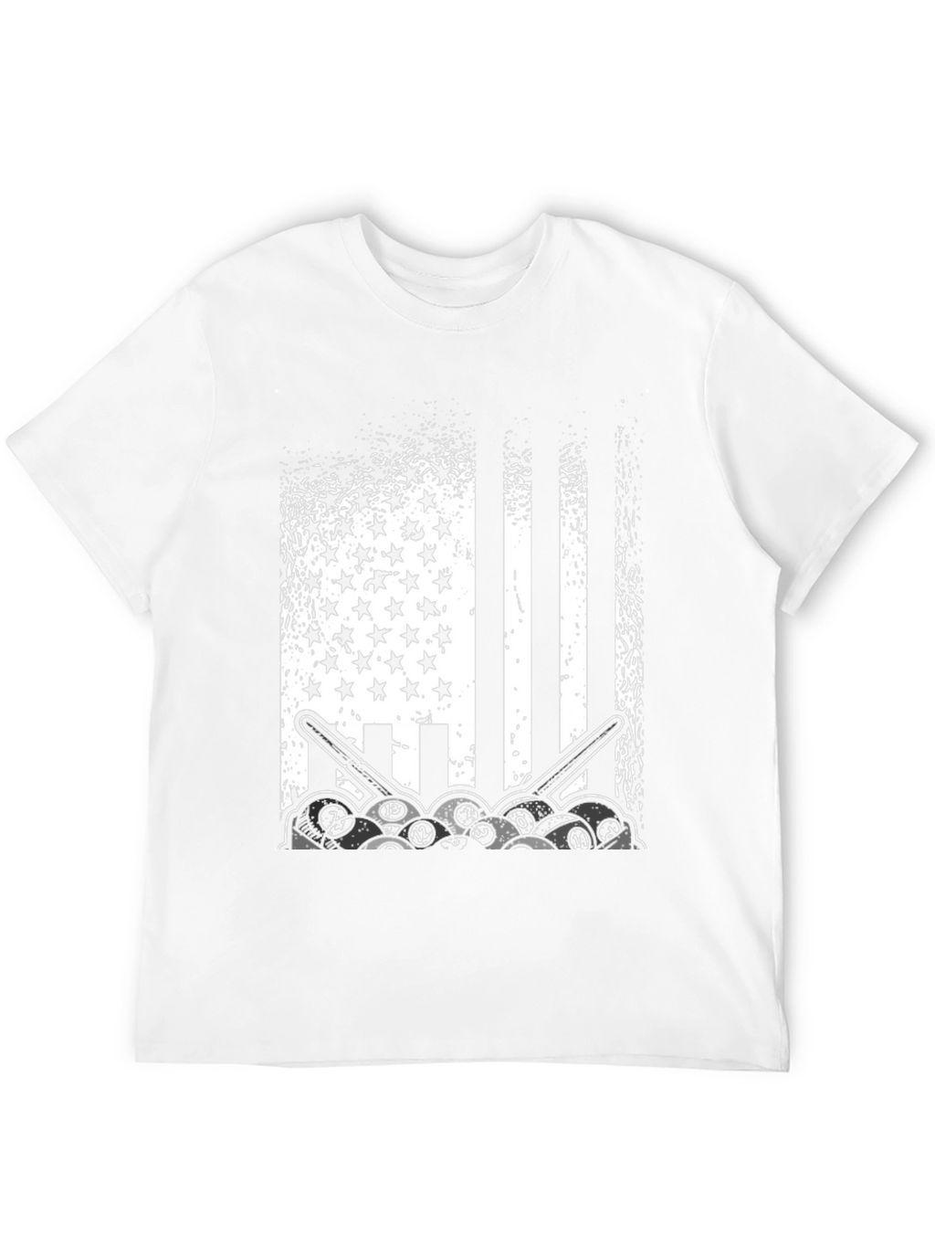 Patriotic Billiards T-Shirt - Stars Stripes and Pool Balls