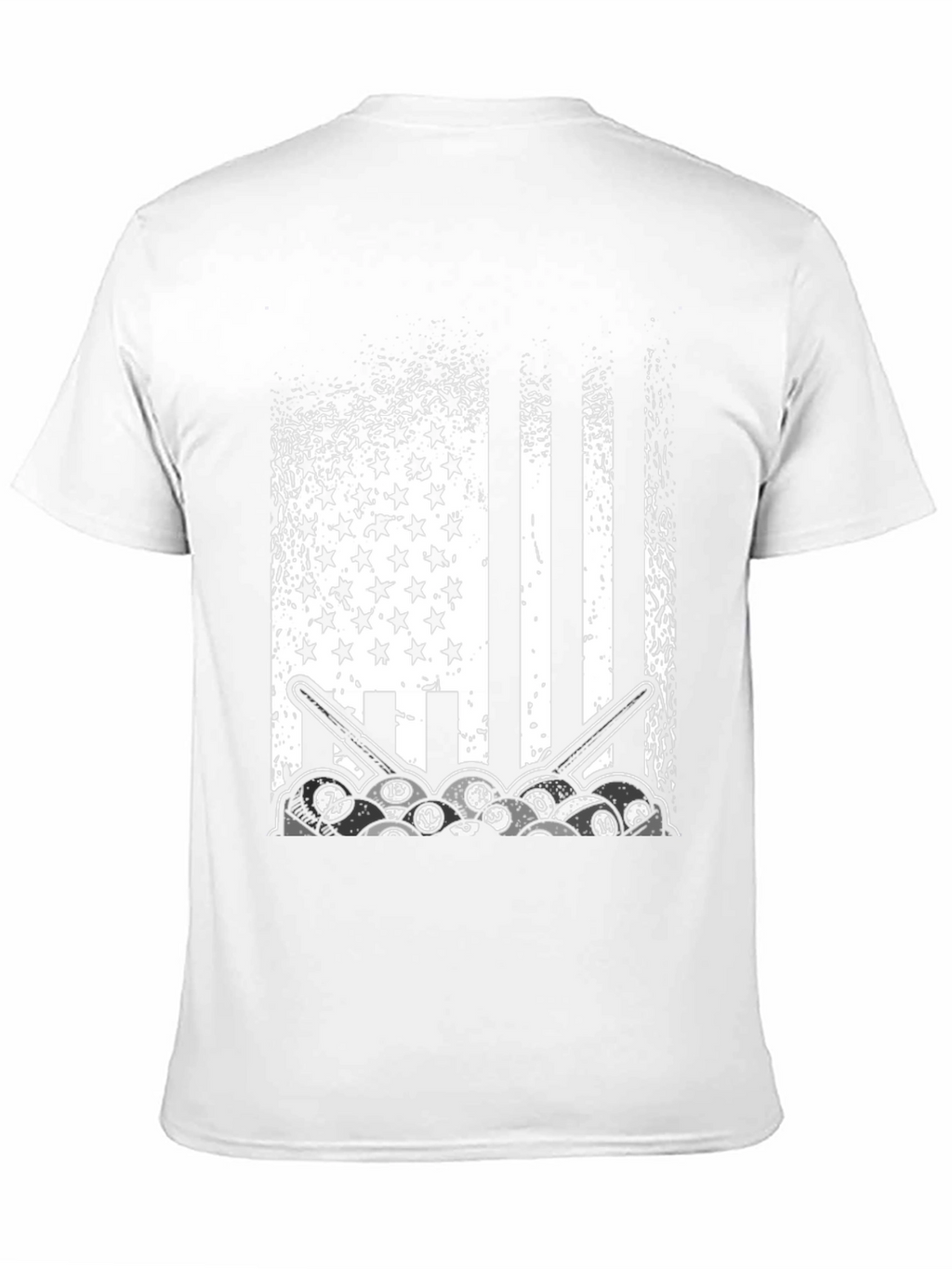 Patriotic Billiards T-Shirt - Stars Stripes and Pool Balls