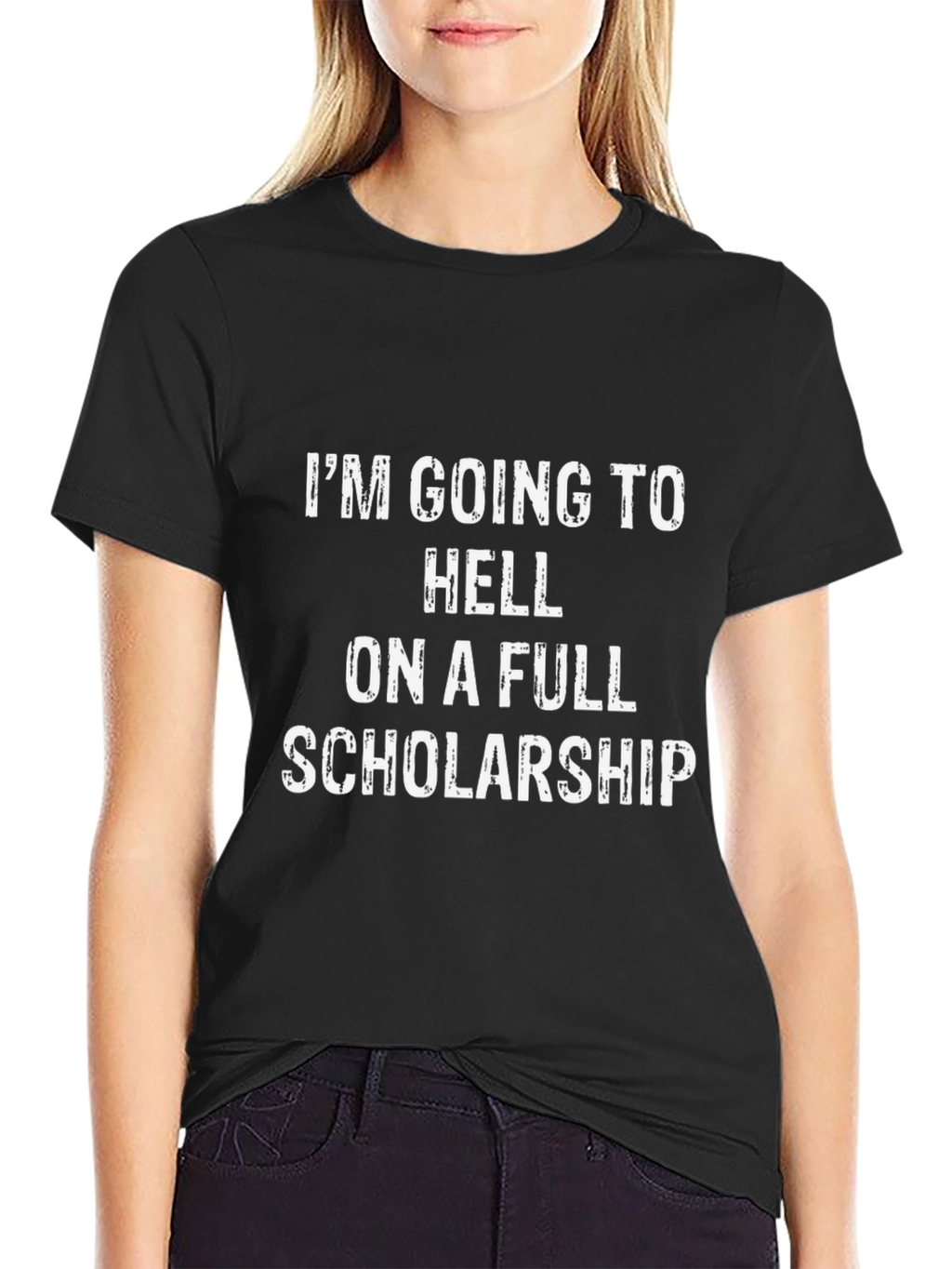 Humorous Full Scholarship Graphic Tee