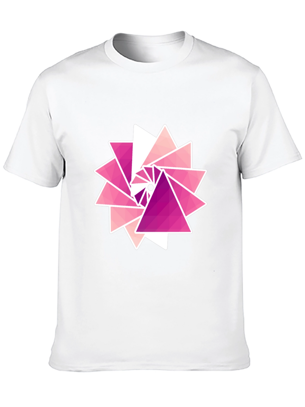 Geometric Triangle Burst Graphic Tee - Black