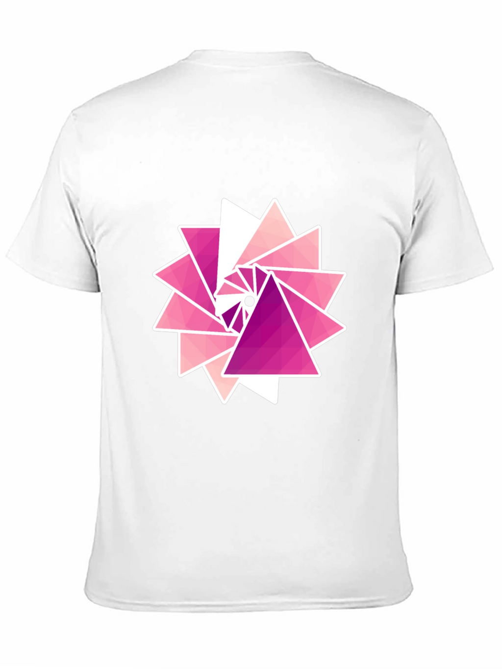 Geometric Triangle Burst Graphic Tee - Black