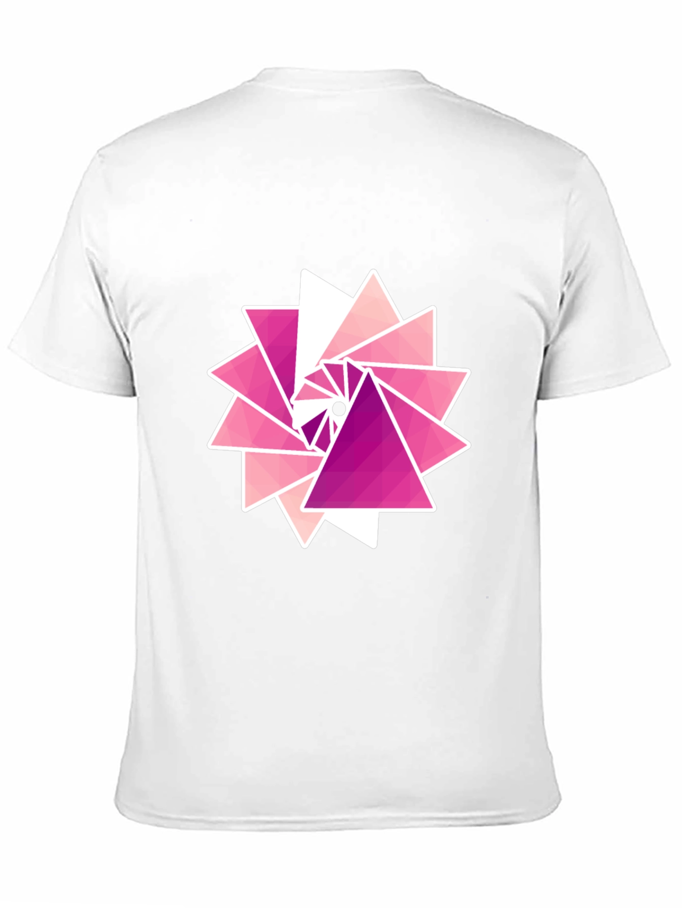 Geometric Triangle Burst Graphic Tee - Black