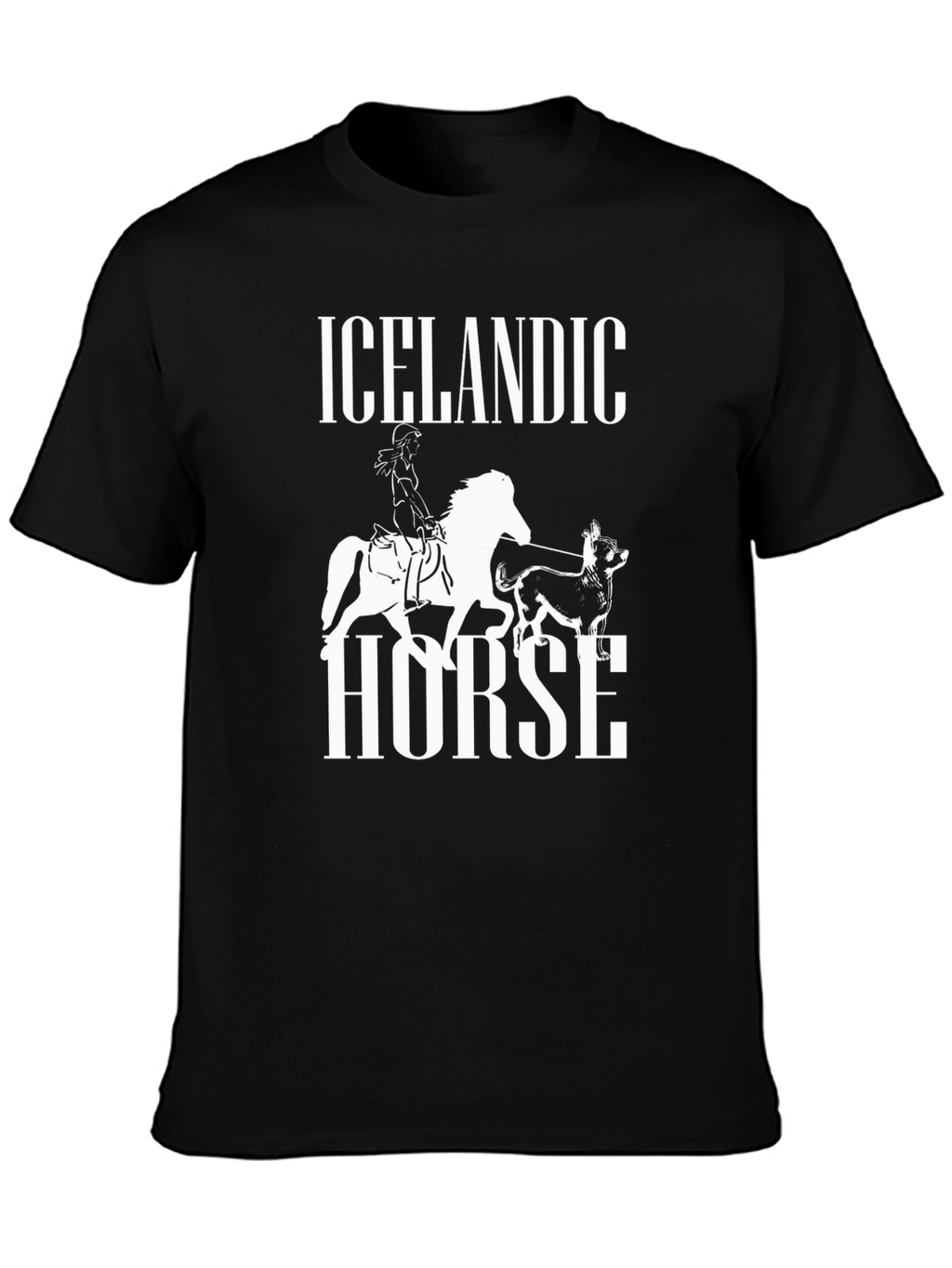 Icelandic Horse Graphic Tee - Unisex Black T-Shirt