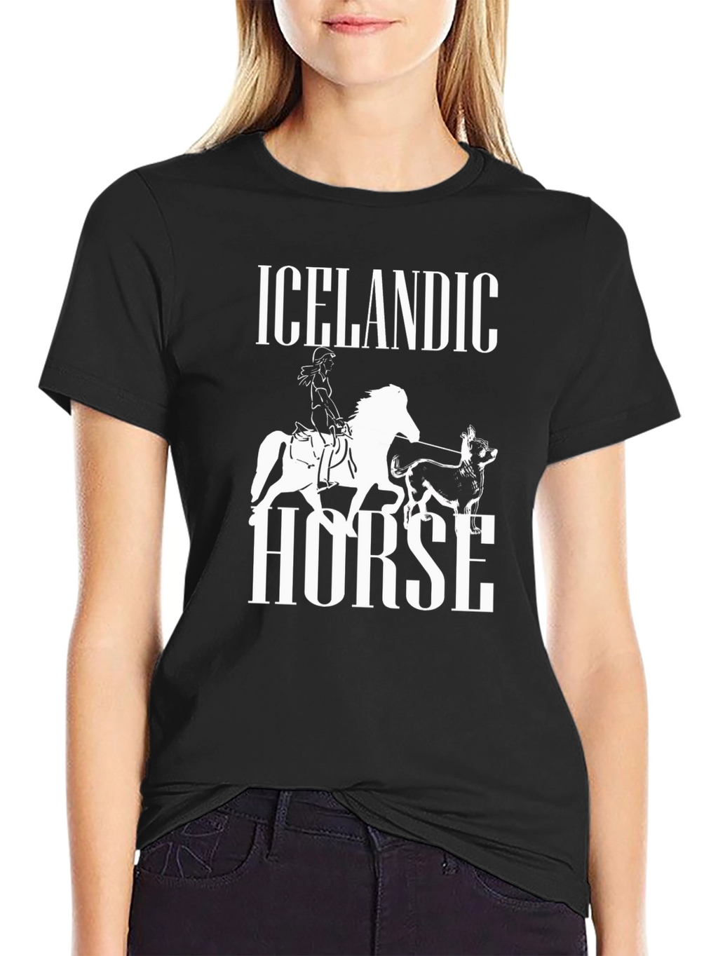 Icelandic Horse Graphic Tee - Unisex Black T-Shirt