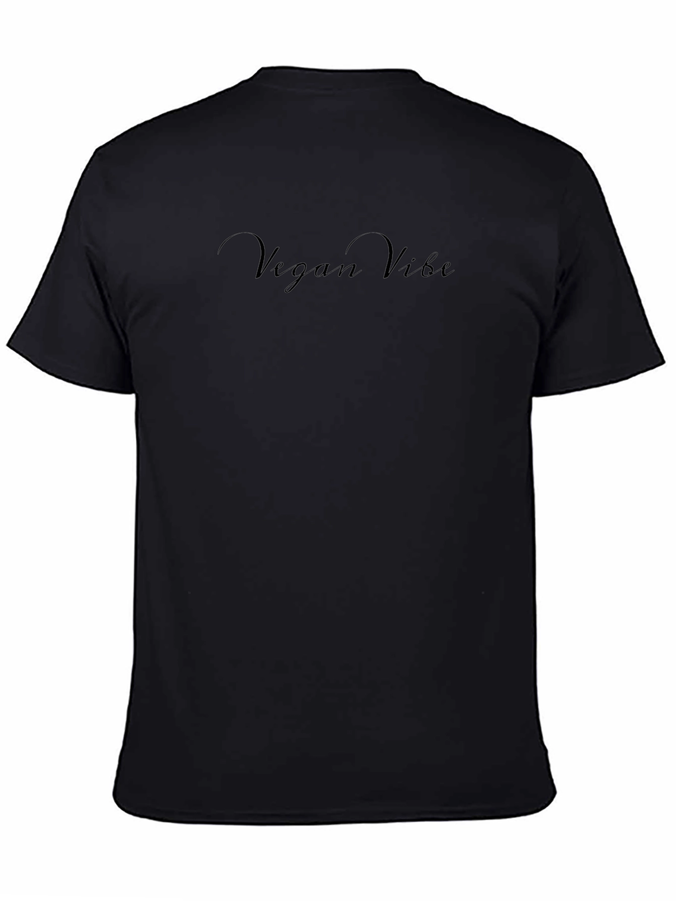 Vegan Vibe Black Crewneck T-Shirt