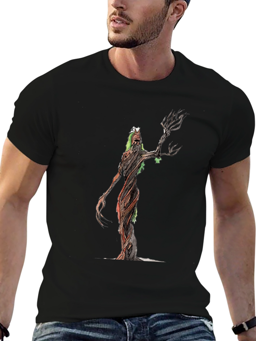 Mystic Tree Creature Black T-Shirt