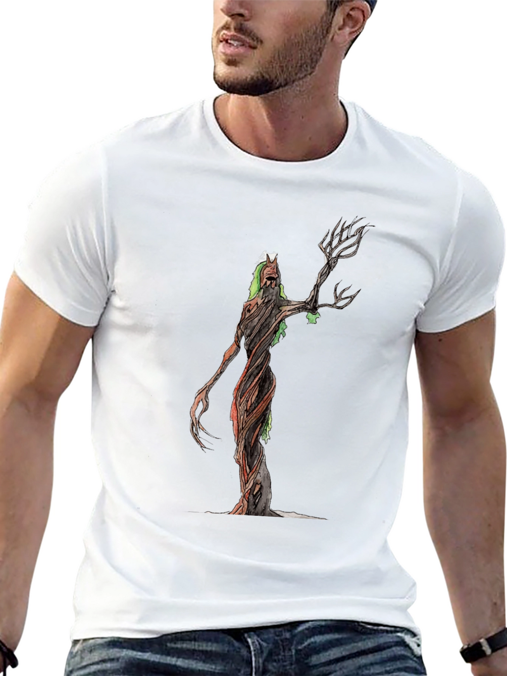 Mystic Tree Creature Black T-Shirt