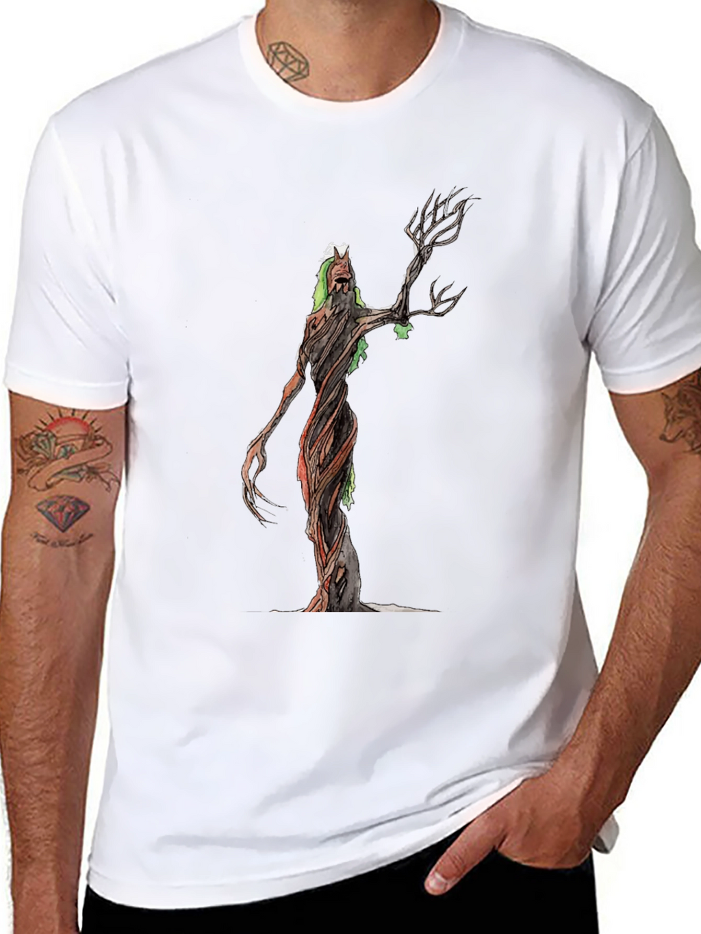 Mystic Tree Creature Black T-Shirt