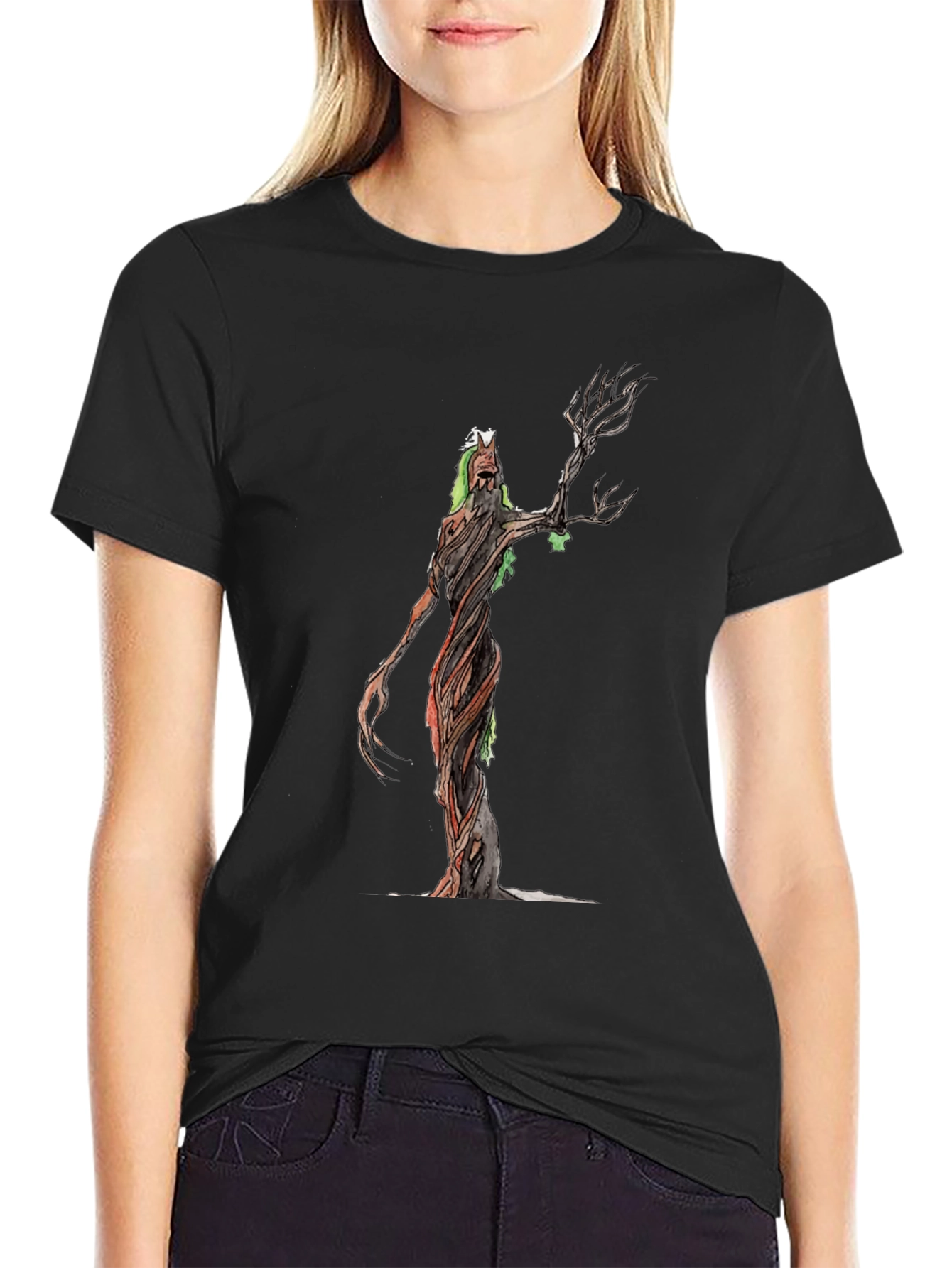 Mystic Tree Creature Black T-Shirt