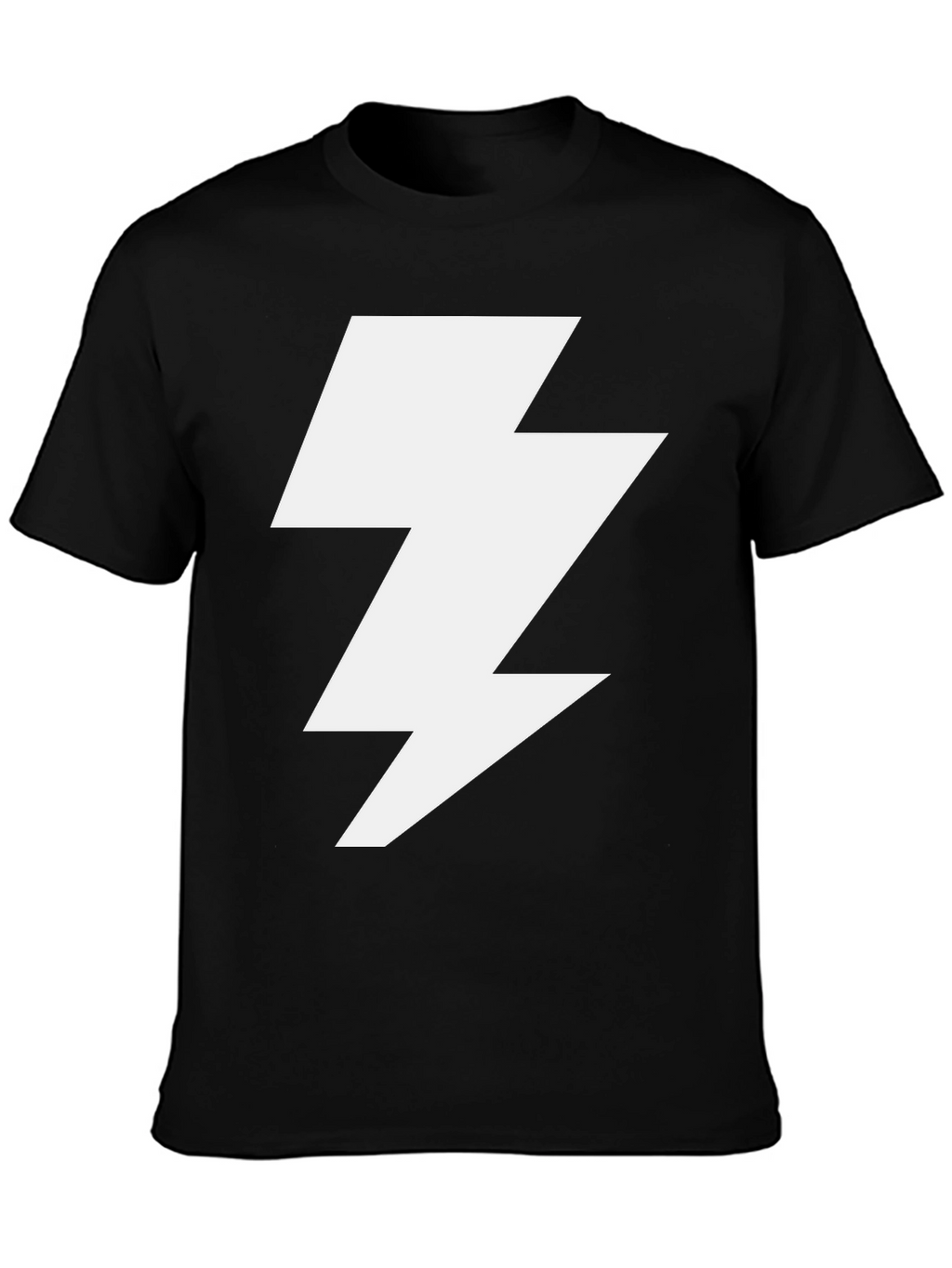 Lightning Bolt Graphic Tee - Bold Black T-Shirt