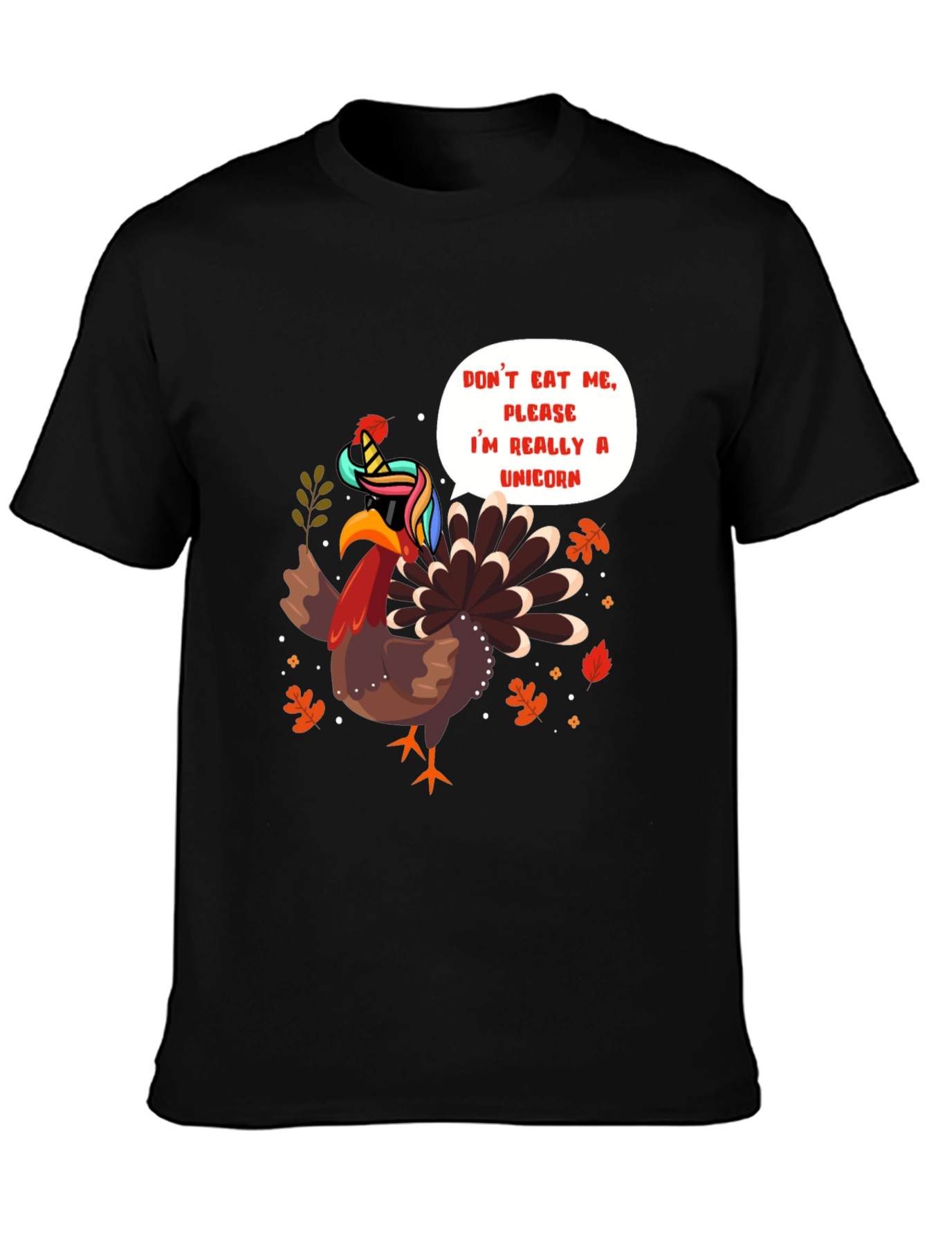 Unicorn Turkey Graphic Tee - Thanksgiving Humor