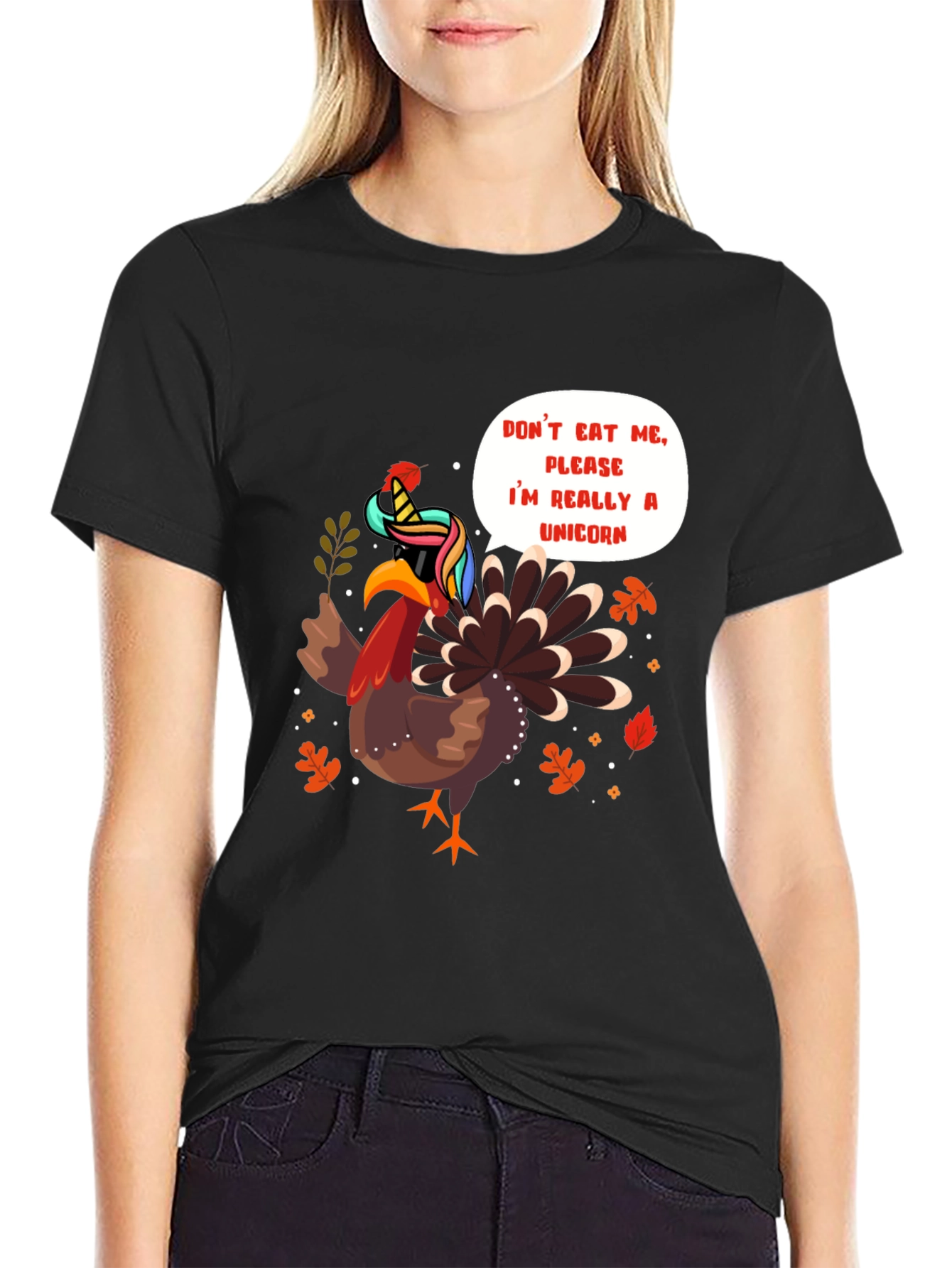Unicorn Turkey Graphic Tee - Thanksgiving Humor