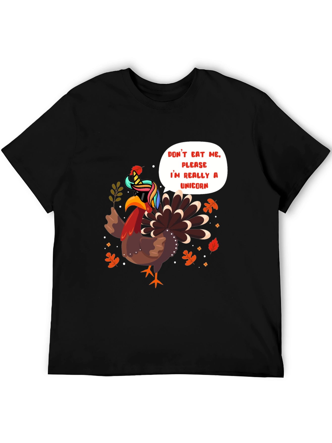 Unicorn Turkey Graphic Tee - Thanksgiving Humor