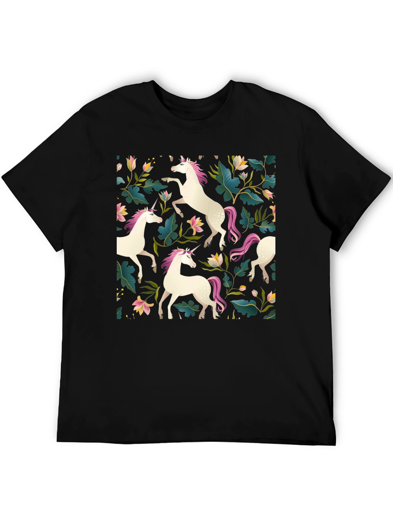 Unicorn Floral T-Shirt - Stylish Graphic Tee
