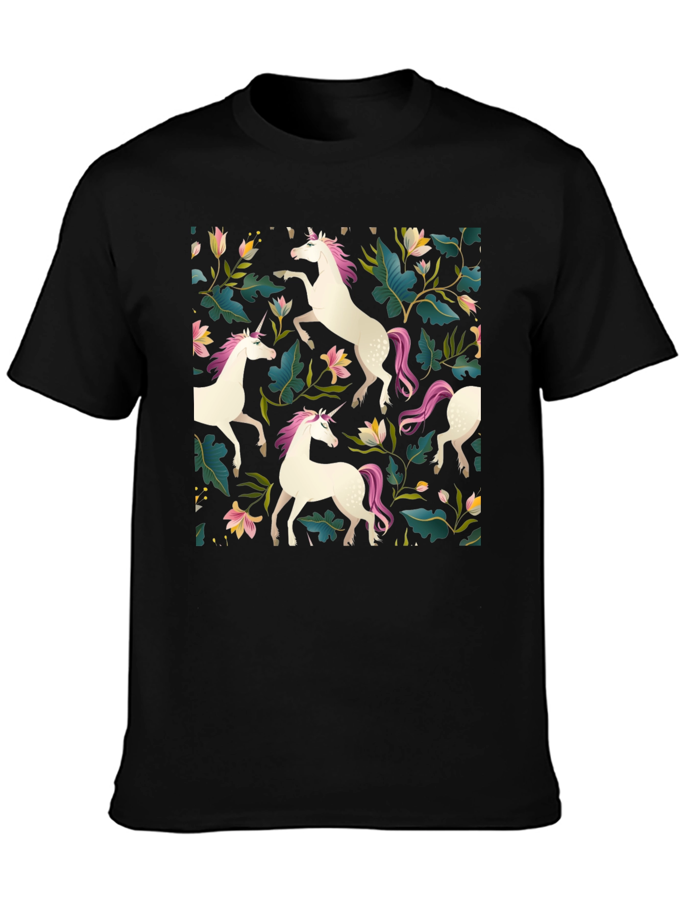 Unicorn Floral T-Shirt - Stylish Graphic Tee