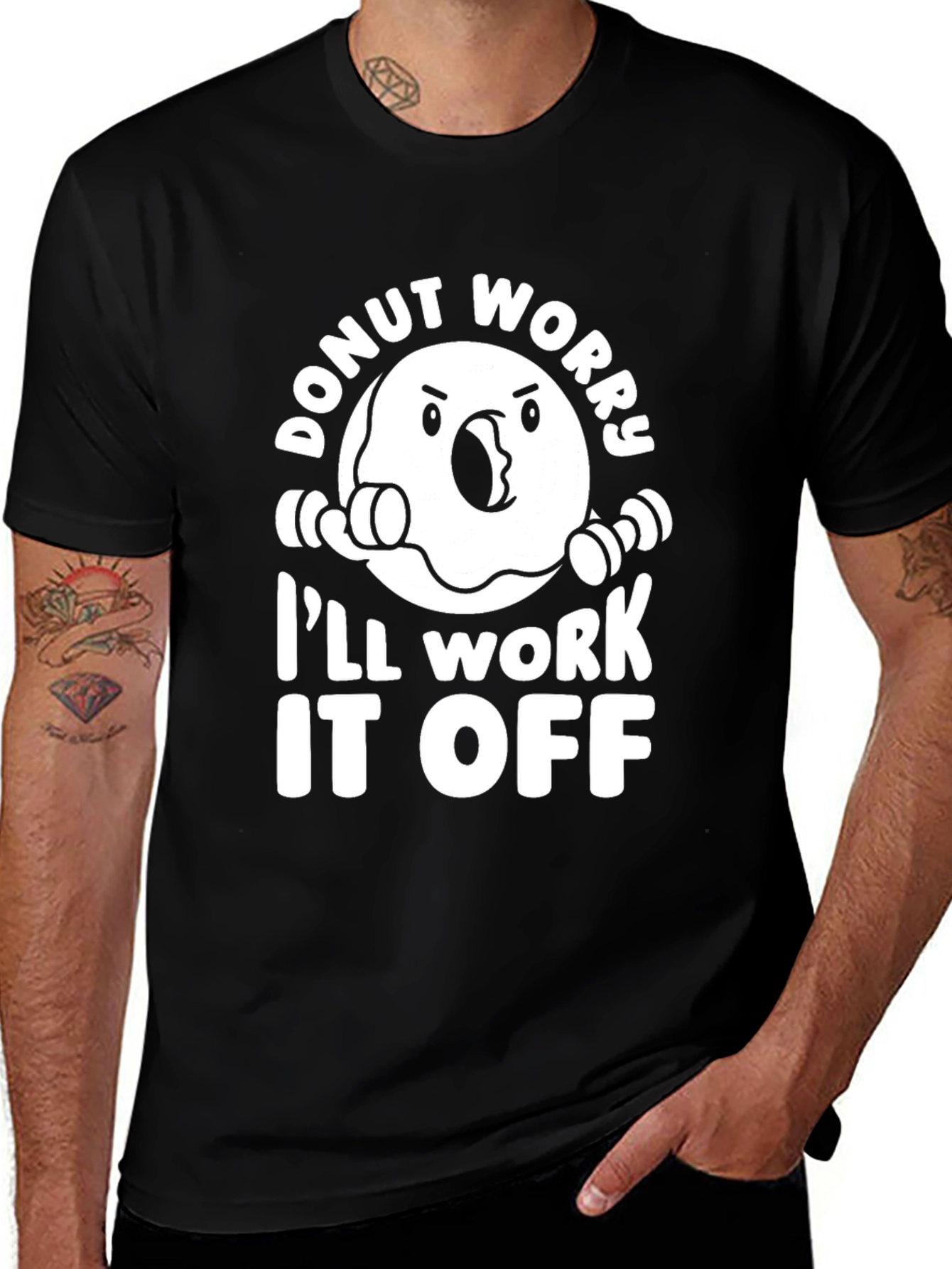 Funny Donut Workout T-Shirt - Ill Work It Off