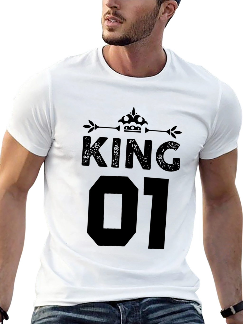 King 01 Graphic T-Shirt - Black