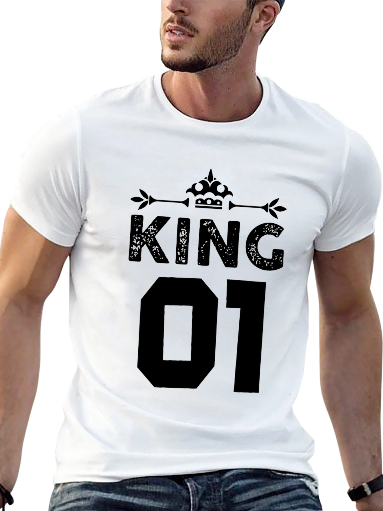 King 01 Graphic T-Shirt - Black