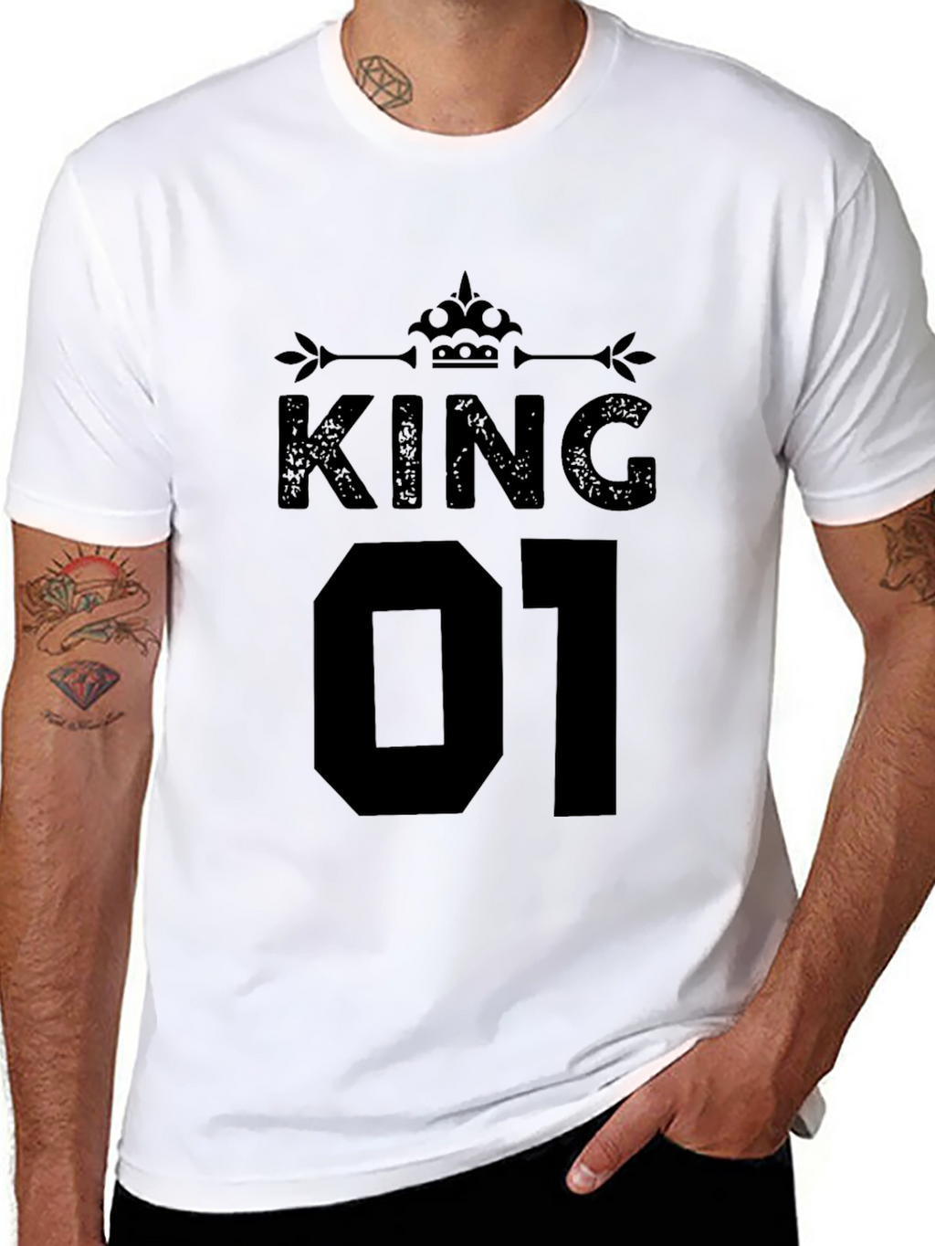 King 01 Graphic T-Shirt - Black