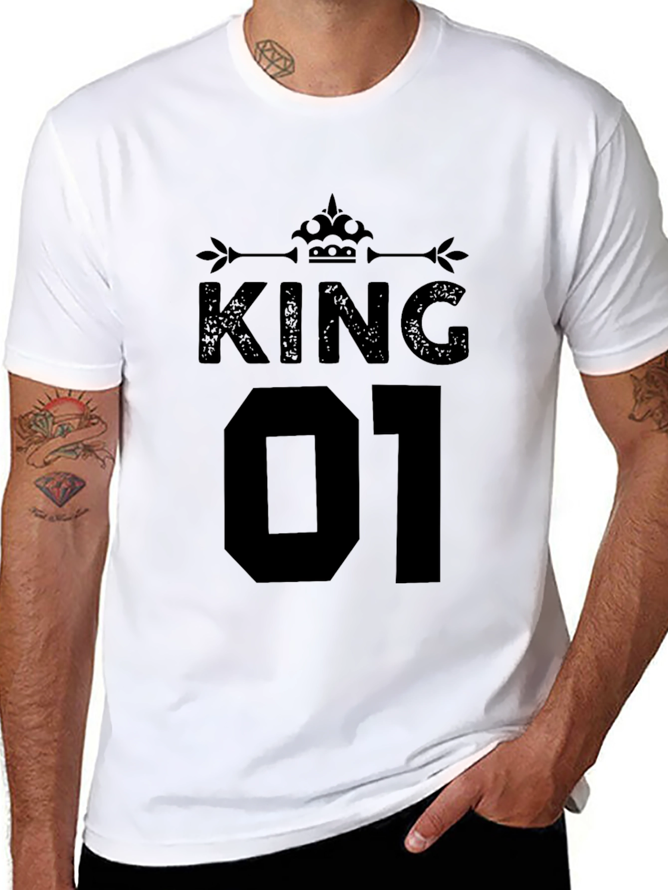King 01 Graphic T-Shirt - Black