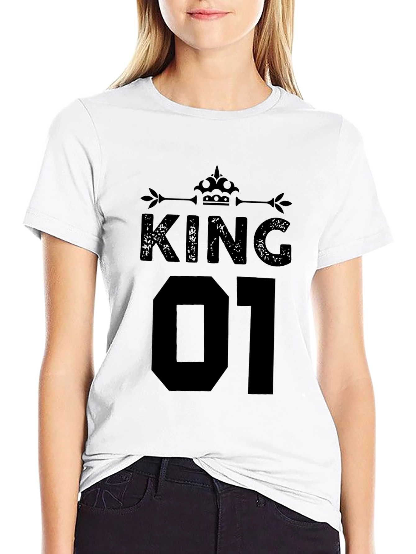 King 01 Graphic T-Shirt - Black