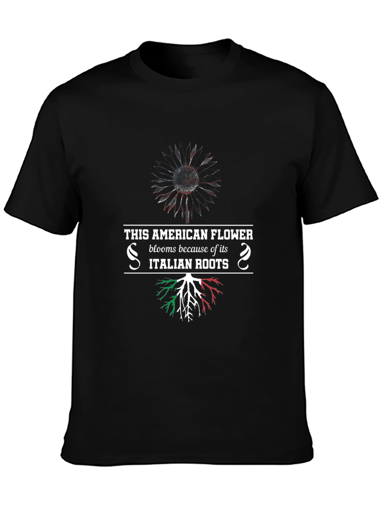 American Flower Italian Roots T-Shirt