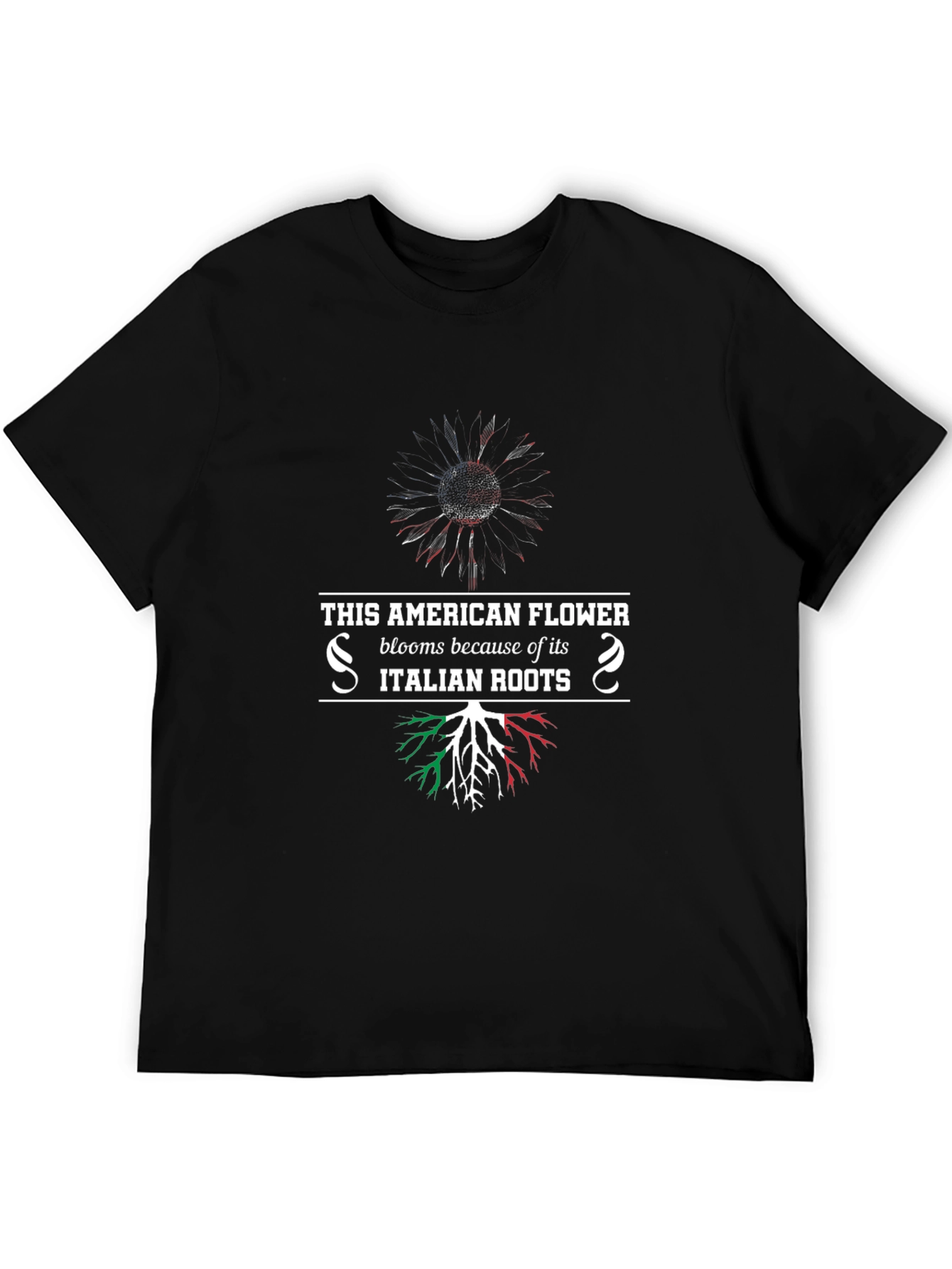 American Flower Italian Roots T-Shirt