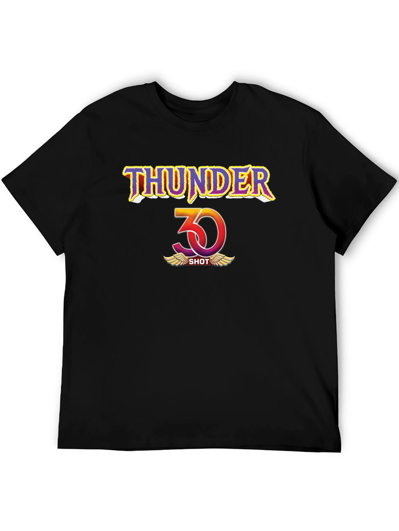 Thunder 30 Shot Black Graphic Tee - Stylish Comfort