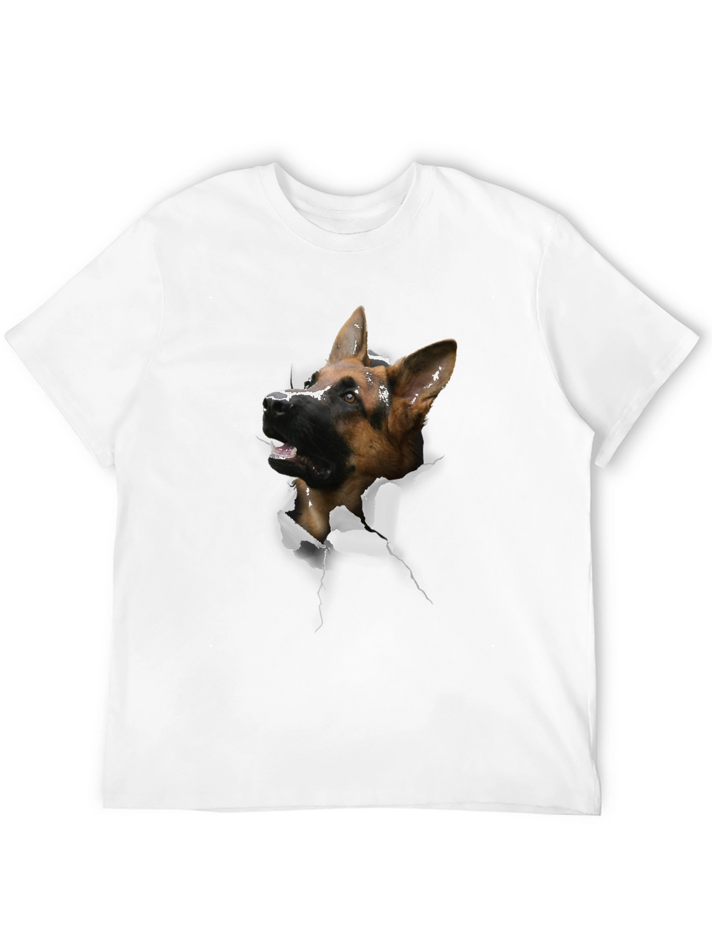 German Shepherd Dog Rip Tee - Novelty Graphic T-Shirt