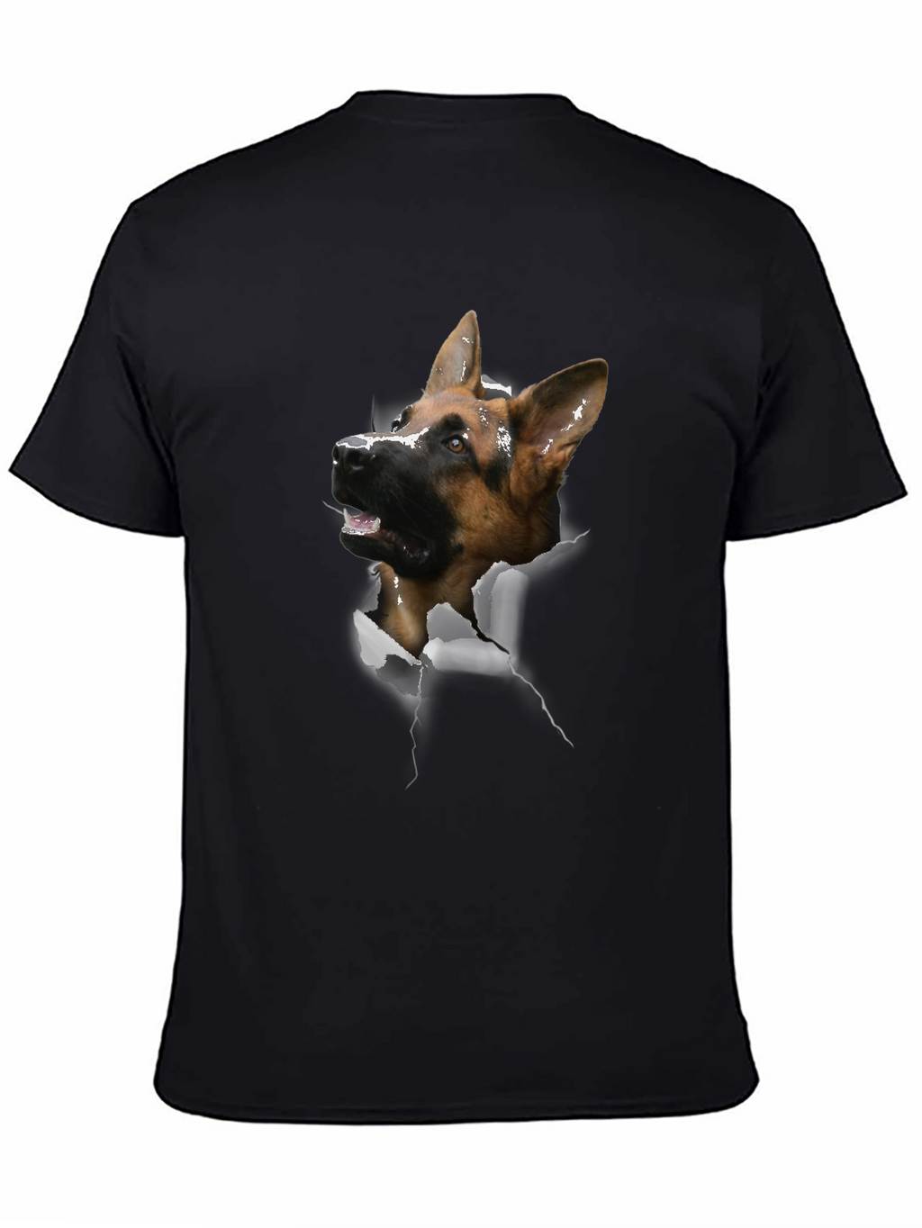 German Shepherd Dog Rip Tee - Novelty Graphic T-Shirt