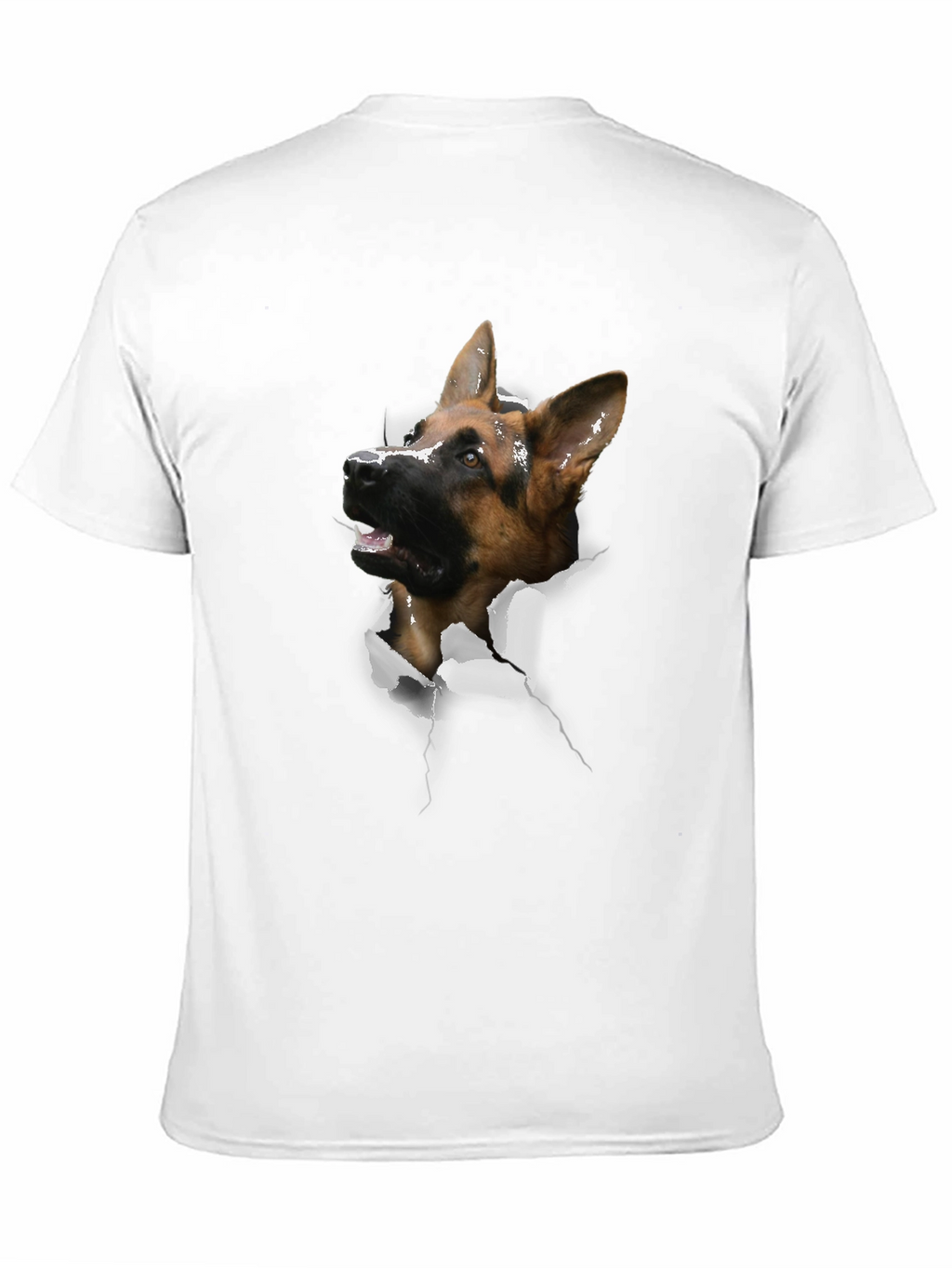 German Shepherd Dog Rip Tee - Novelty Graphic T-Shirt