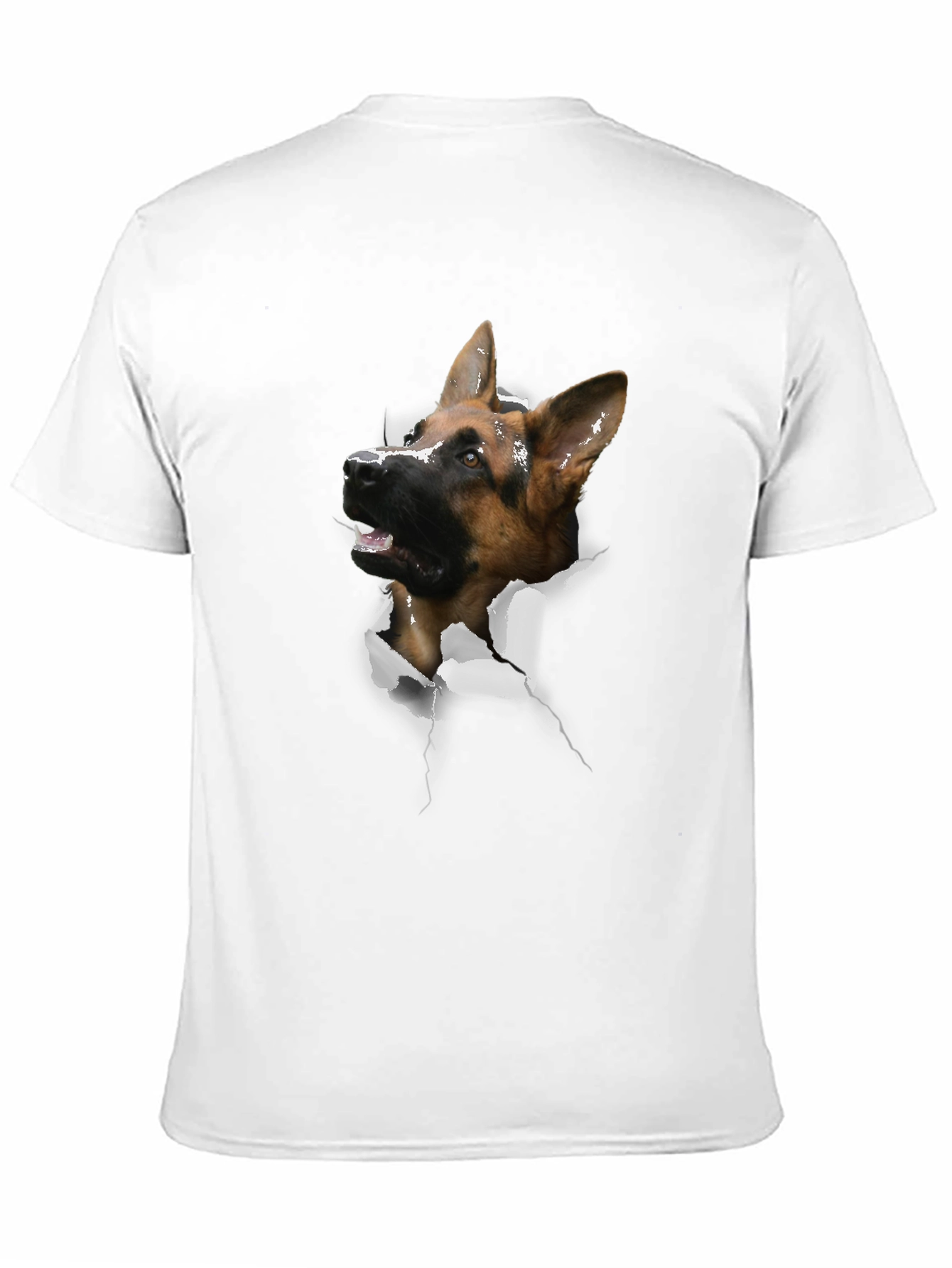 German Shepherd Dog Rip Tee - Novelty Graphic T-Shirt
