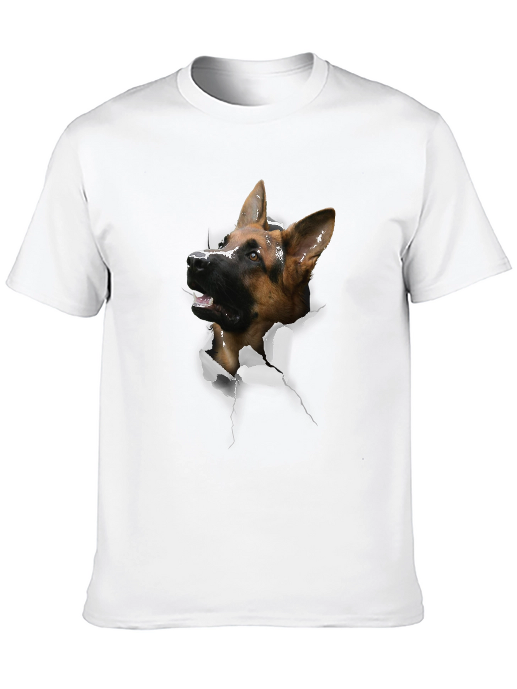 German Shepherd Dog Rip Tee - Novelty Graphic T-Shirt