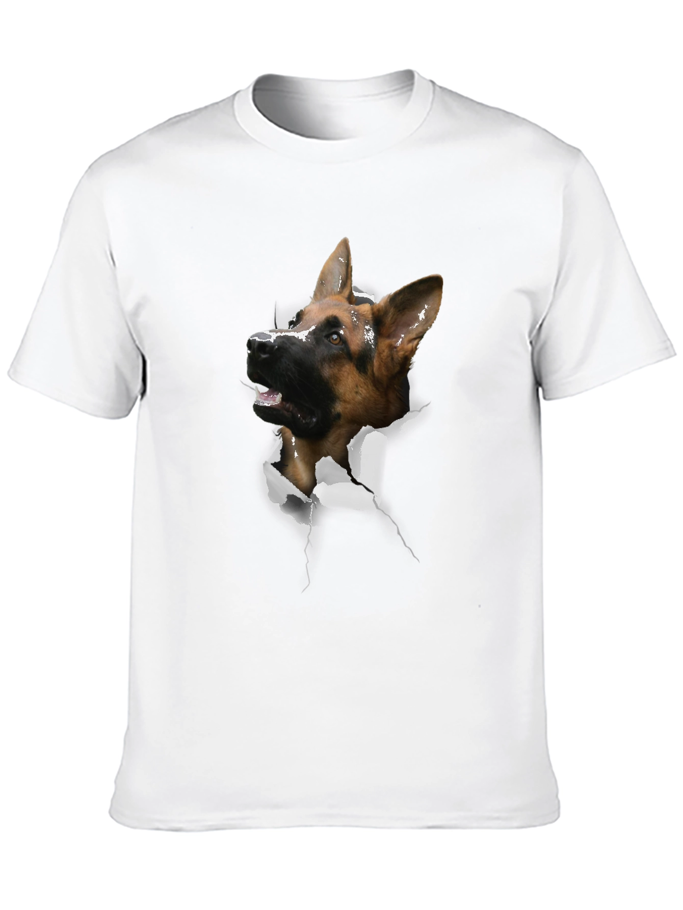 German Shepherd Dog Rip Tee - Novelty Graphic T-Shirt
