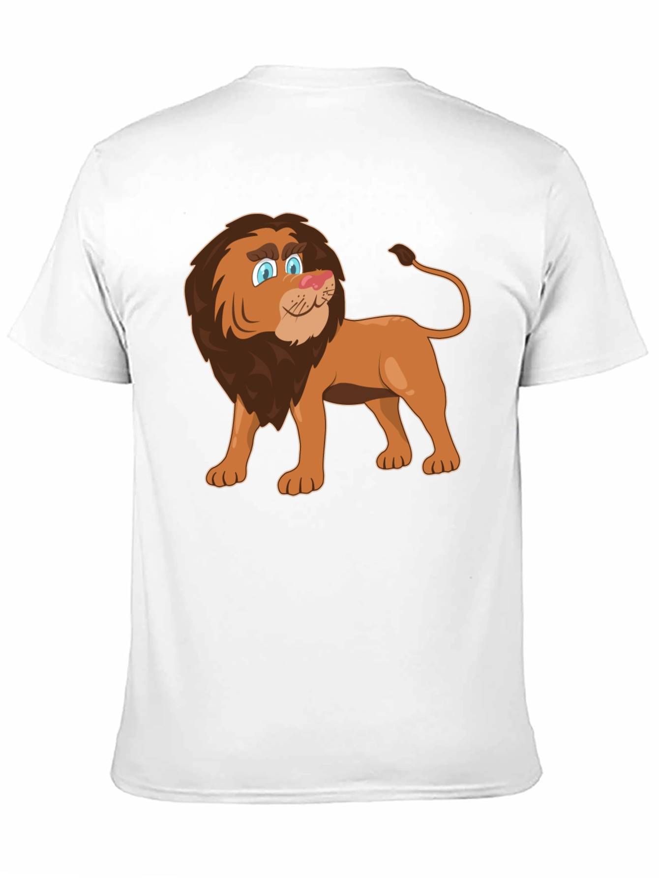 Lion Cartoon Graphic Tee - Black