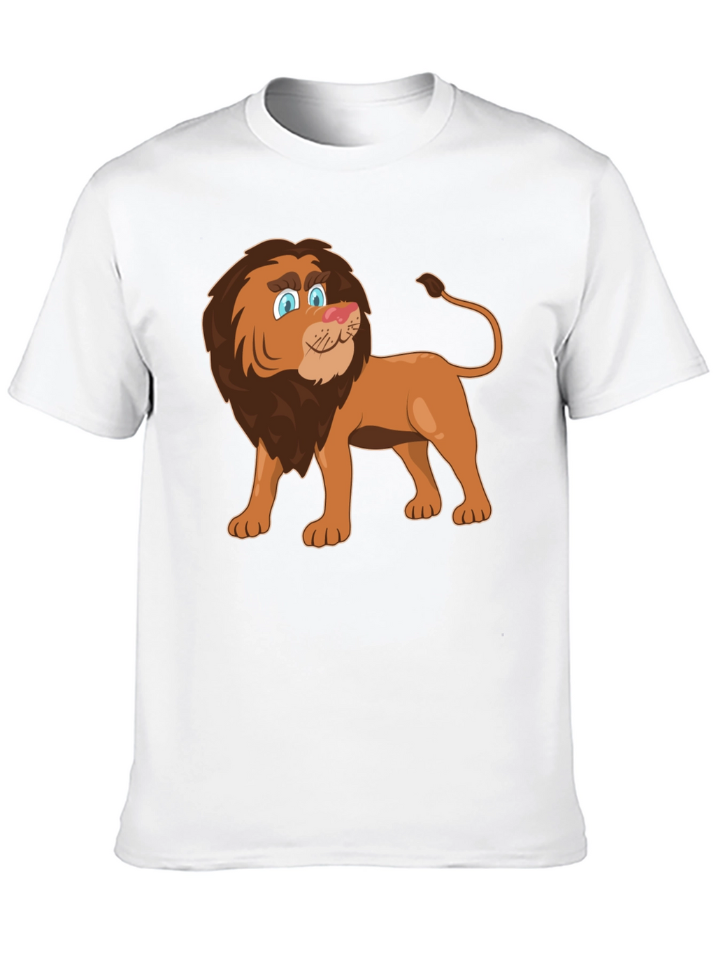 Lion Cartoon Graphic Tee - Black