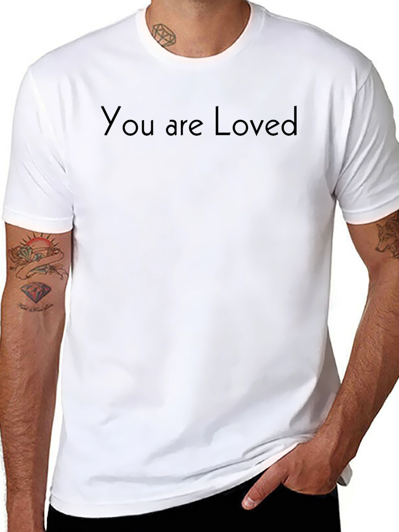 You Are Loved Black Tee - Comfort Fit