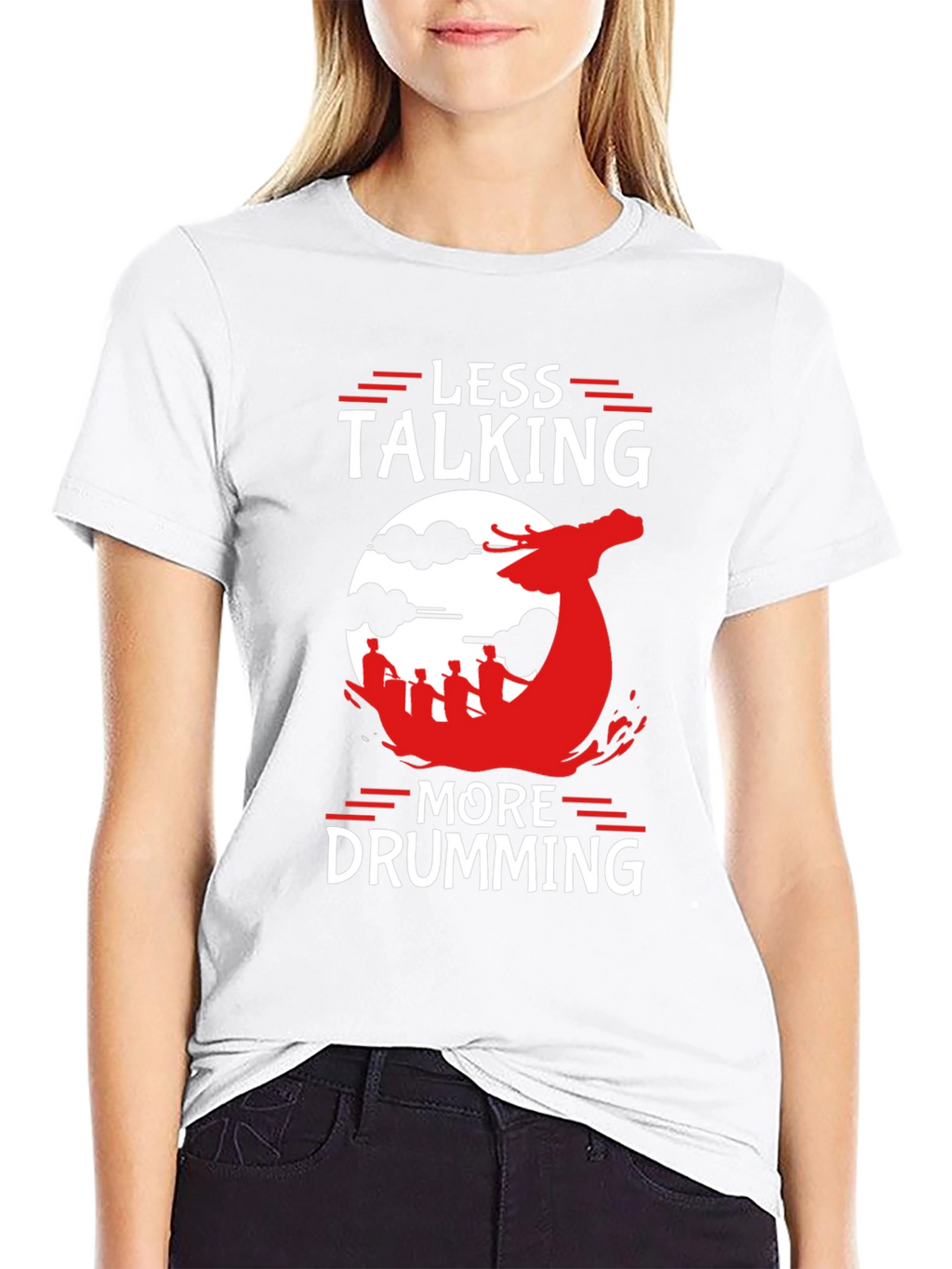 Less Talking More Drumming Graphic T-Shirt