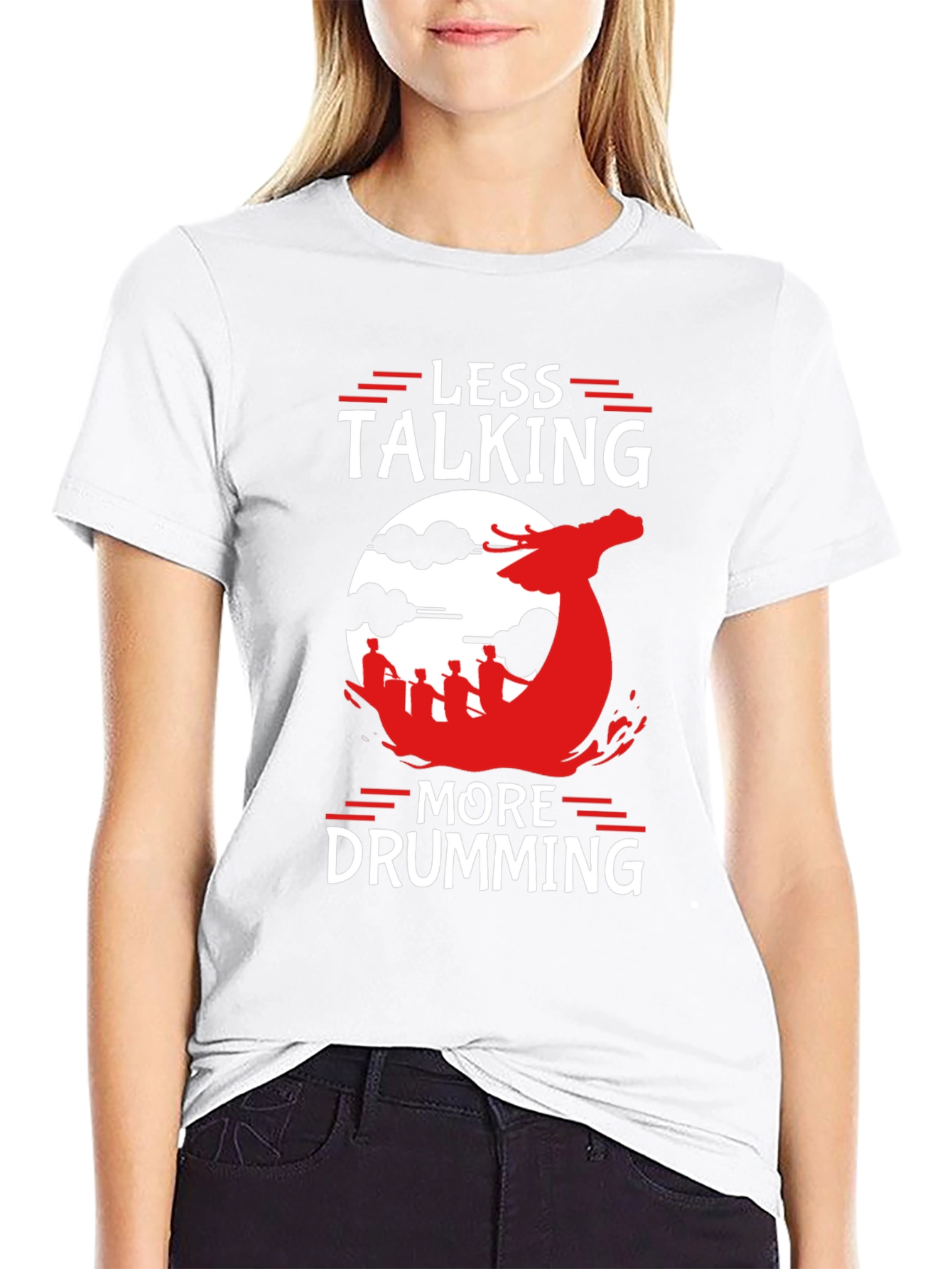 Less Talking More Drumming Graphic T-Shirt
