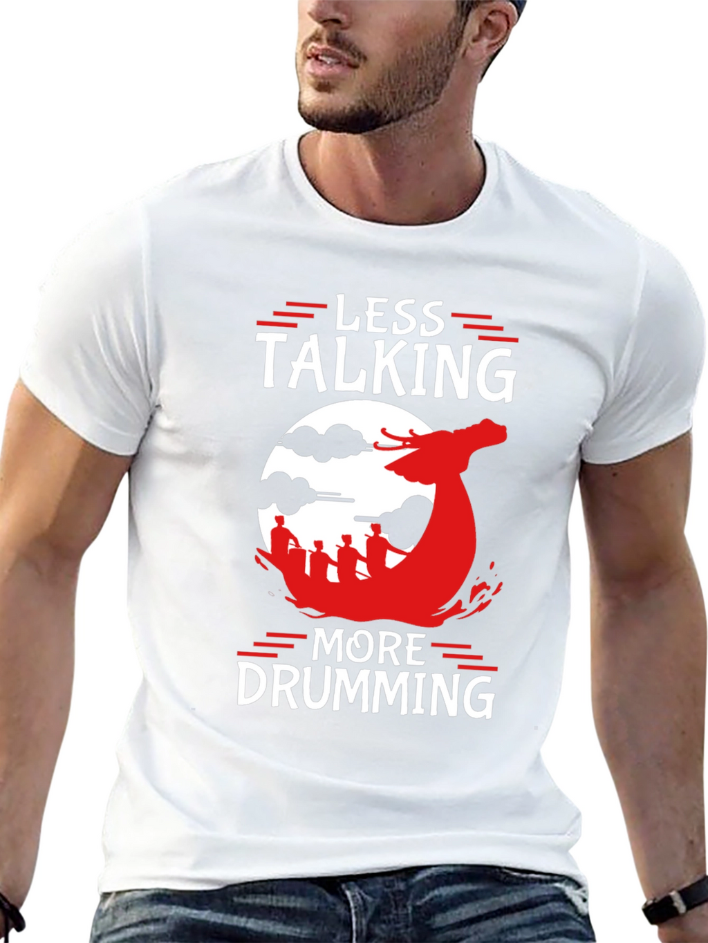 Less Talking More Drumming Graphic T-Shirt
